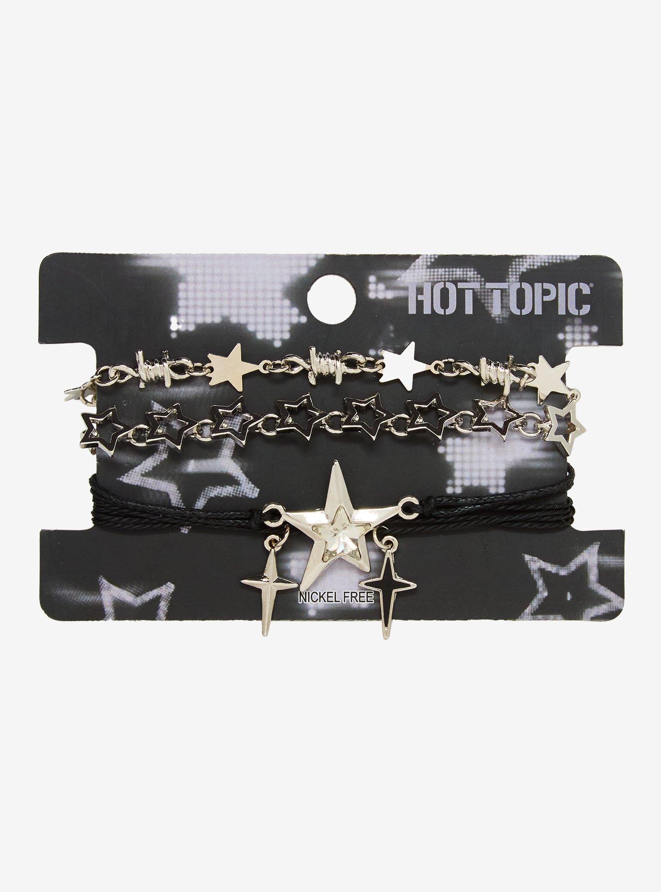 Star Charm Cord & Chain Bracelet Set, , hi-res