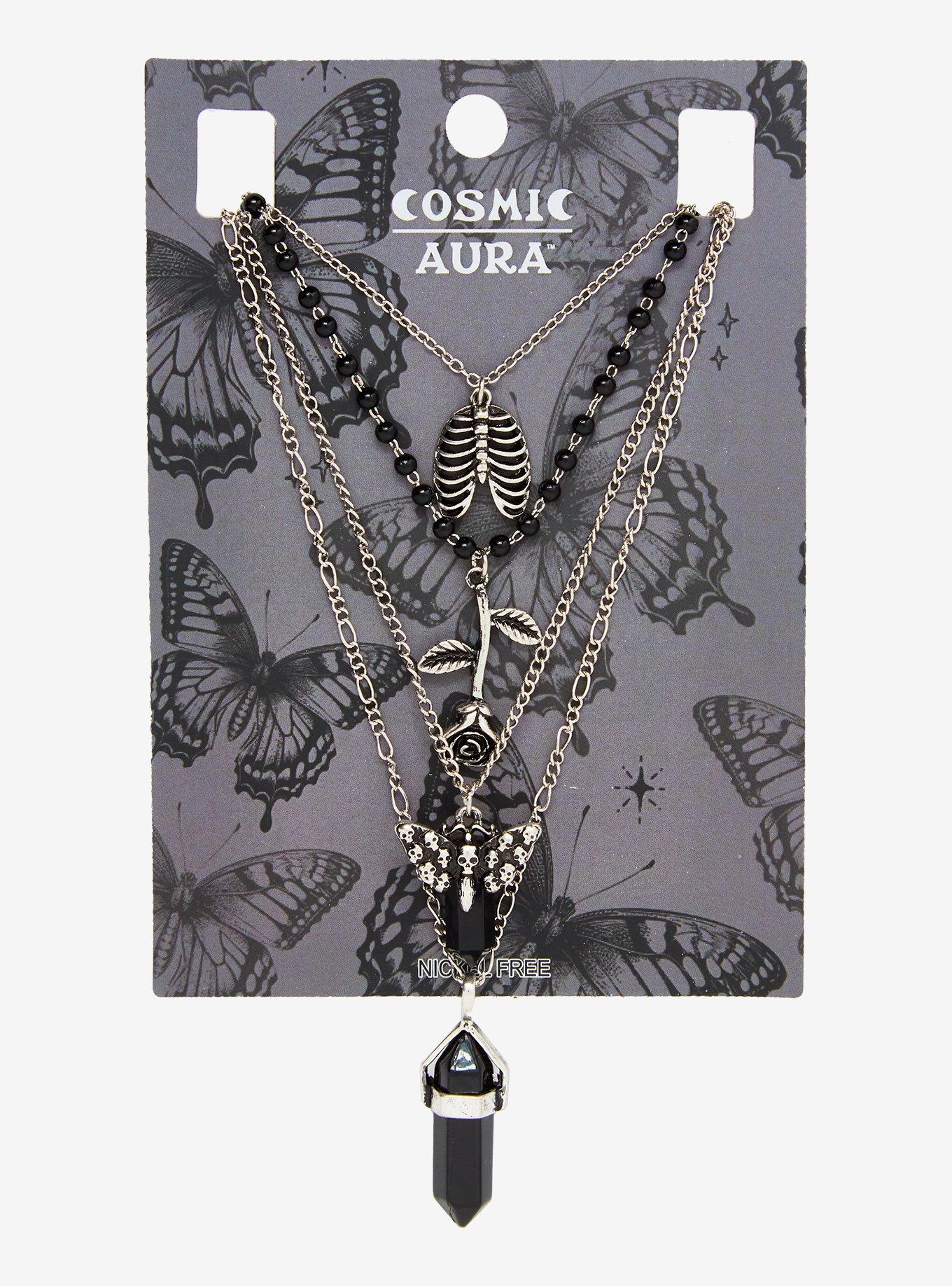 Cosmic Aura Rib Cage Death Moth Necklace Set, , hi-res