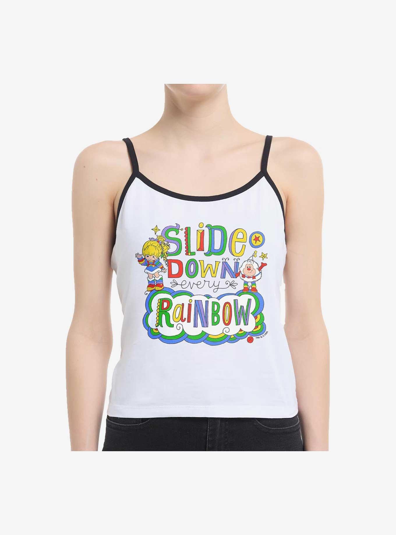 Rainbow Brite Down Every Rainbow Girls Cami, WHITE, hi-res