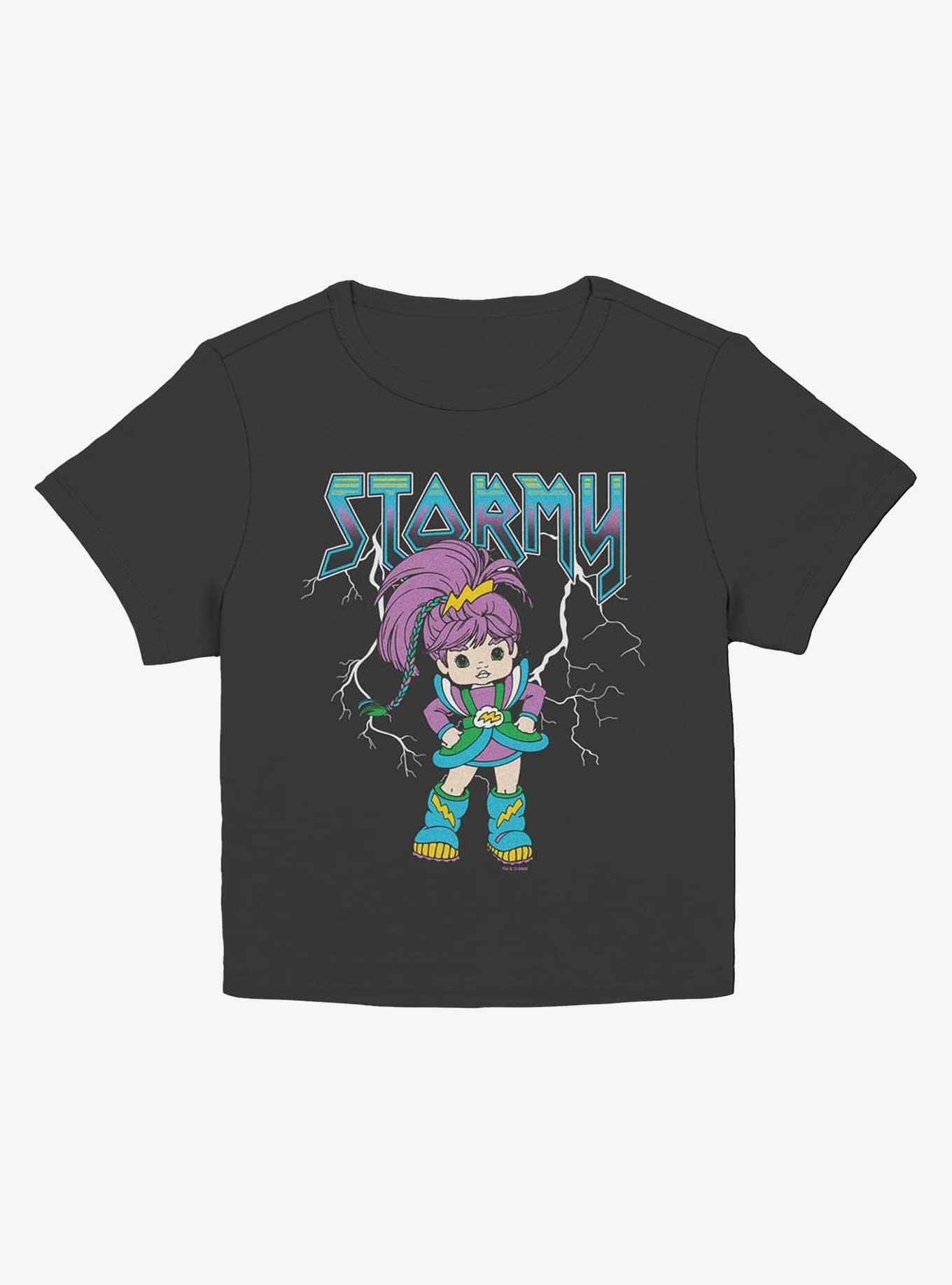 Rainbow Brite Metal Stormy Girls Baby T-Shirt, BLACK, hi-res