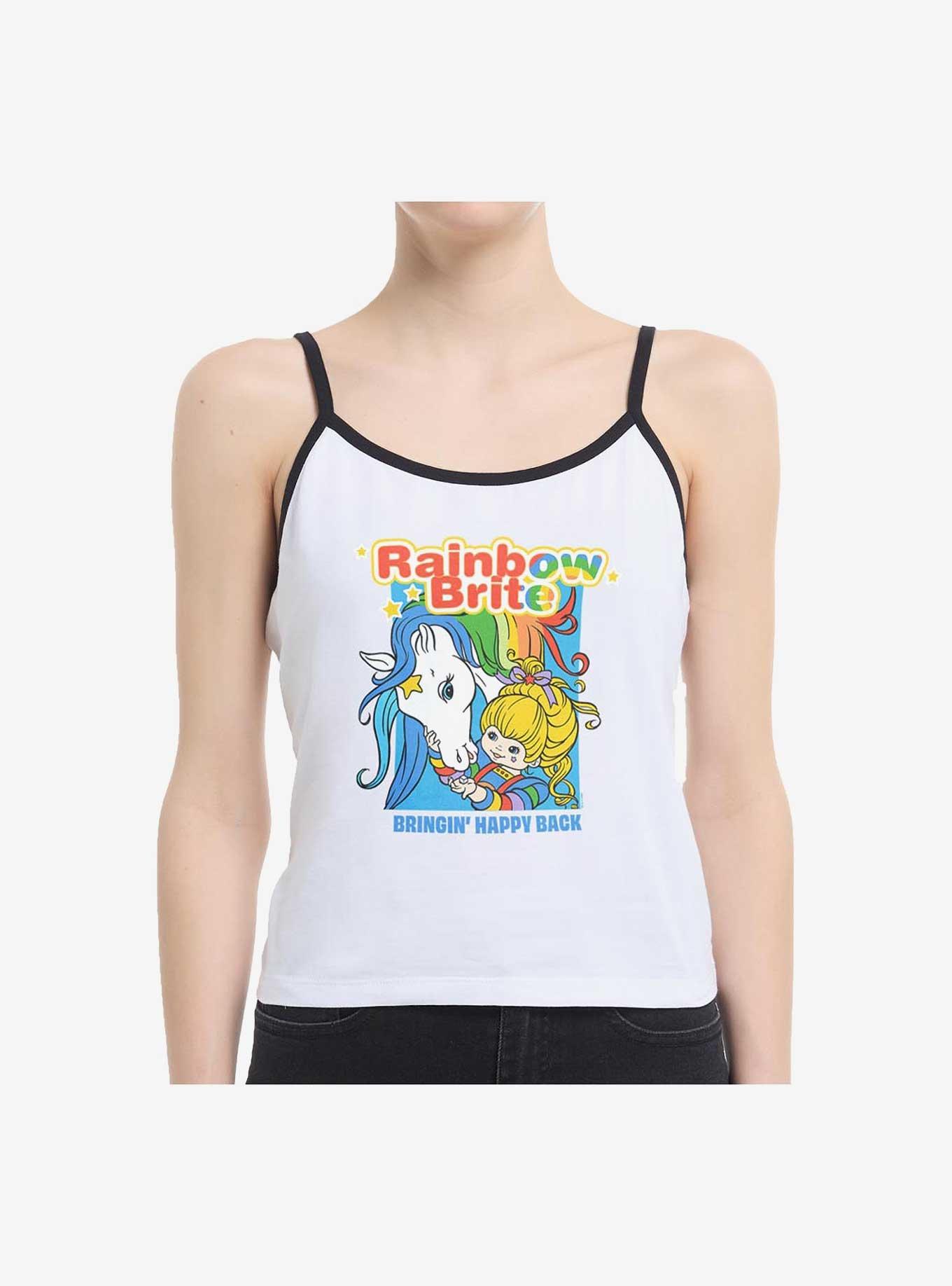 Rainbow Brite Bringin Happy Back Girls Cami, WHITE, hi-res