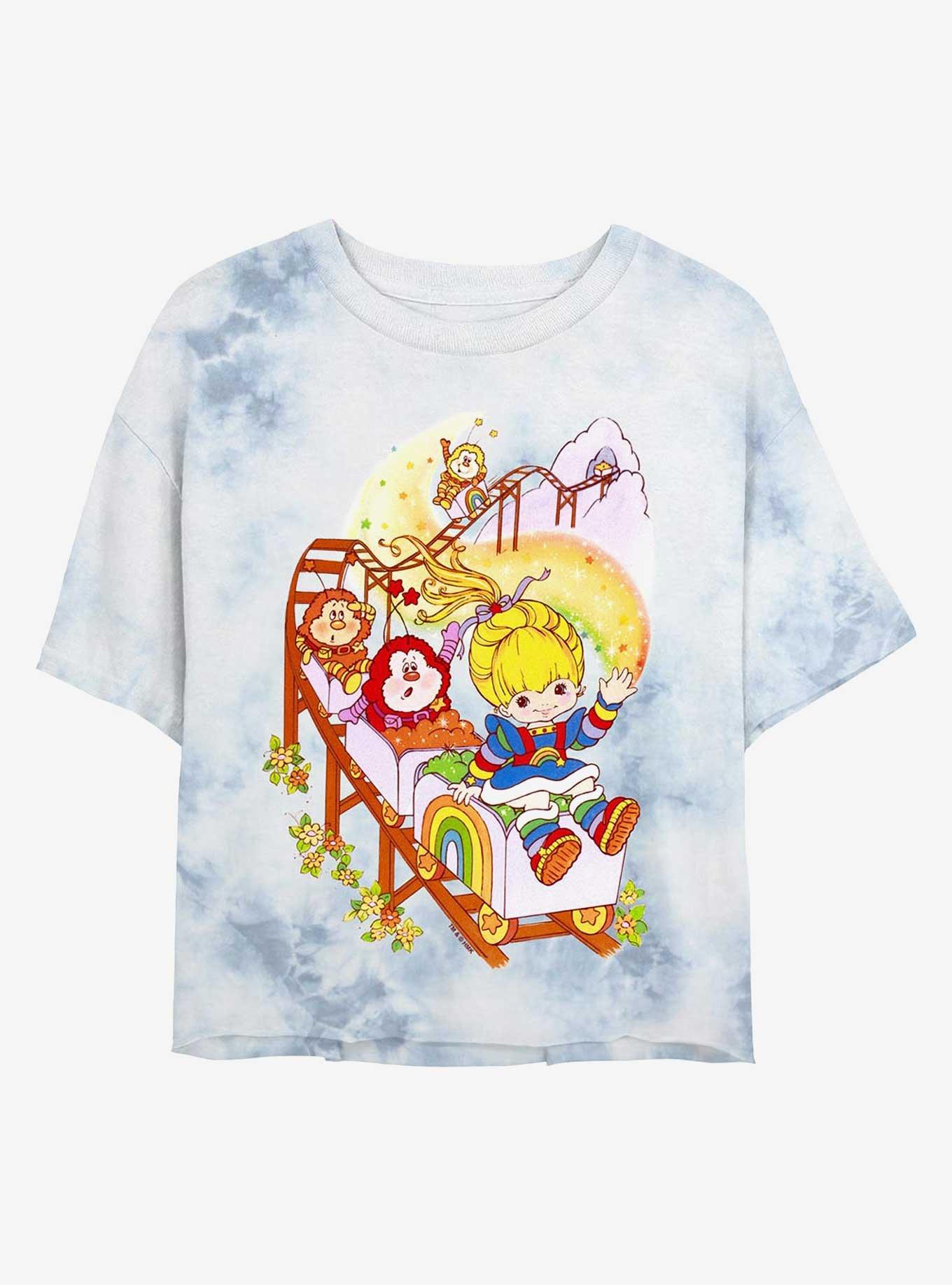 Rainbow Brite Rainbow Coaster Girls Tie-Dye Crop T-Shirt, , hi-res