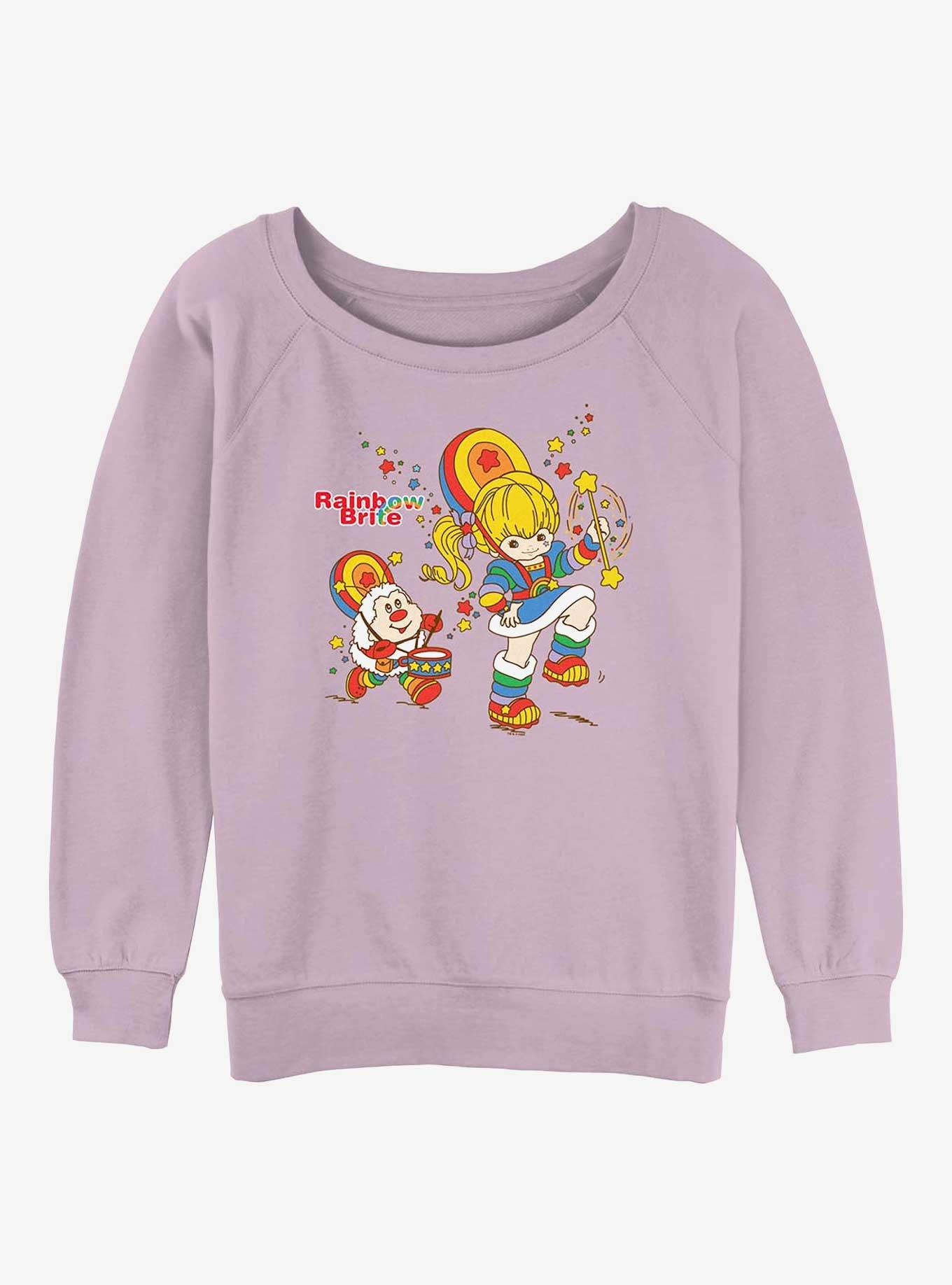 Rainbow Brite Parade Pals Girls Slouchy Sweatshirt, LAVENDER, hi-res