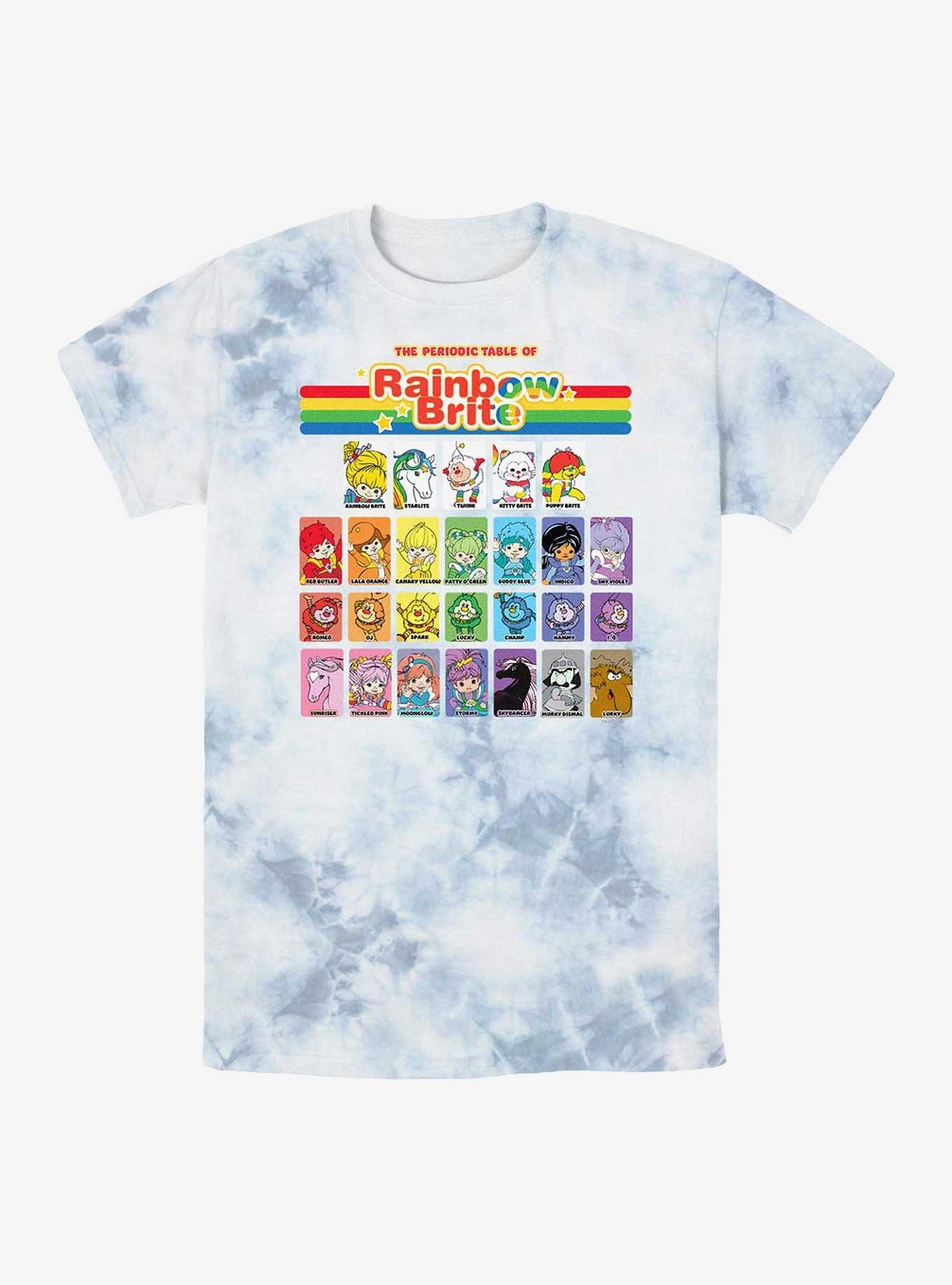 Rainbow Brite Table Of Color Tie-Dye T-Shirt, WHITEBLUE, hi-res