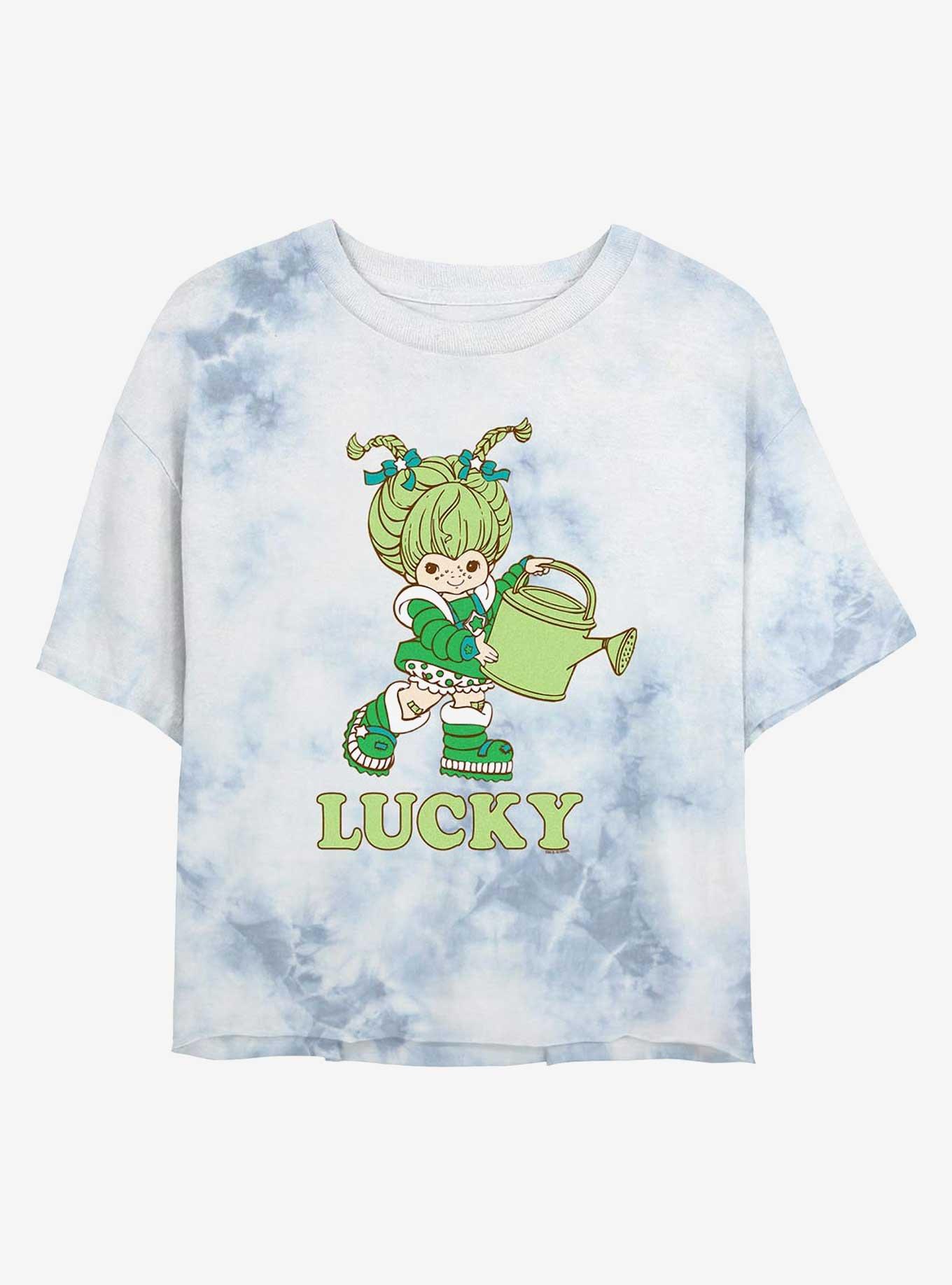 Rainbow Brite Patty O'green Lucky Girls Tie-Dye Crop T-Shirt, , hi-res