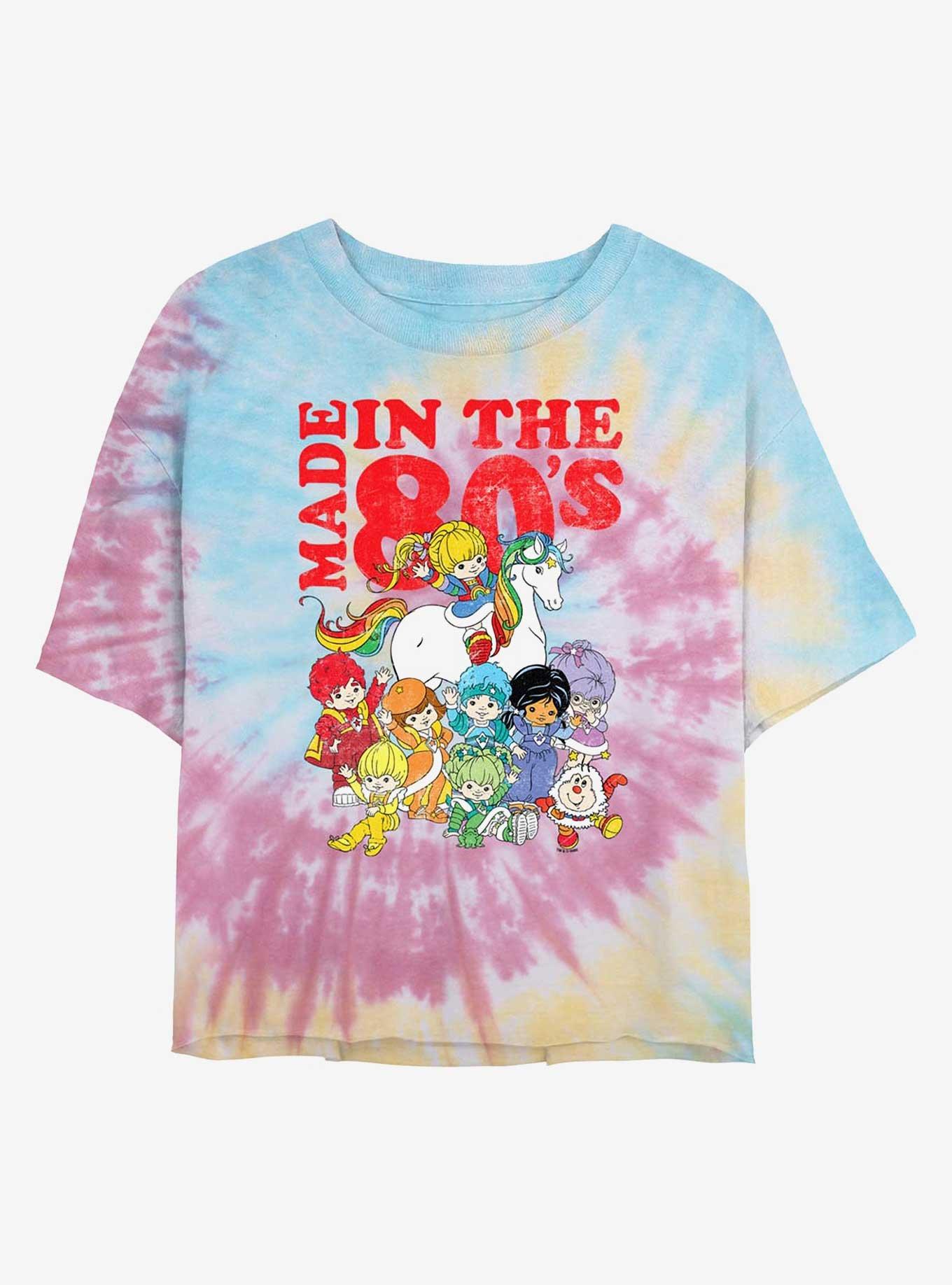 Rainbow Brite Made In The 80s Girls Tie-Dye Crop T-Shirt
