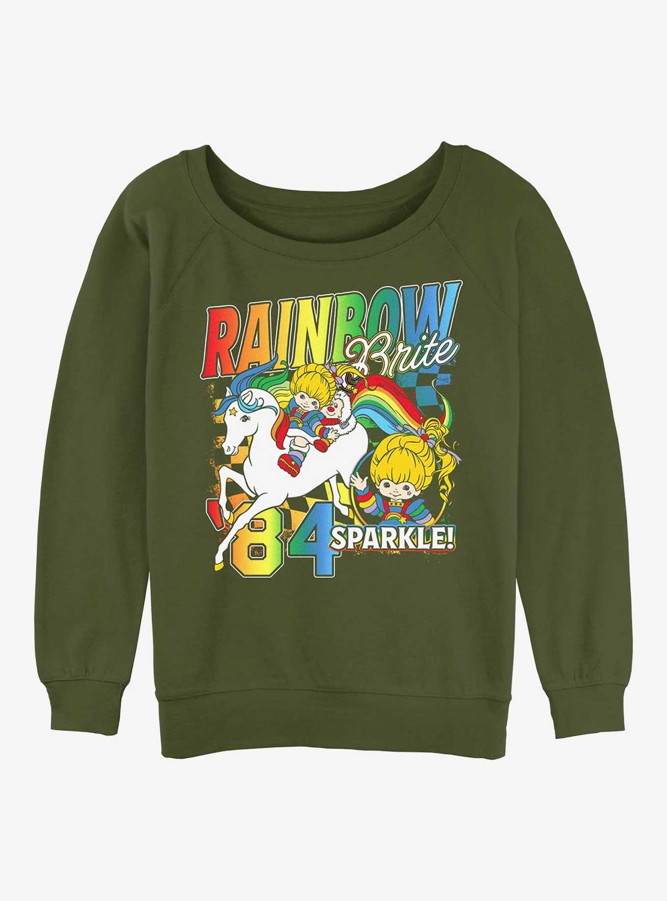 Rainbow Brite Rainbow Racer Girls Slouchy Sweatshirt