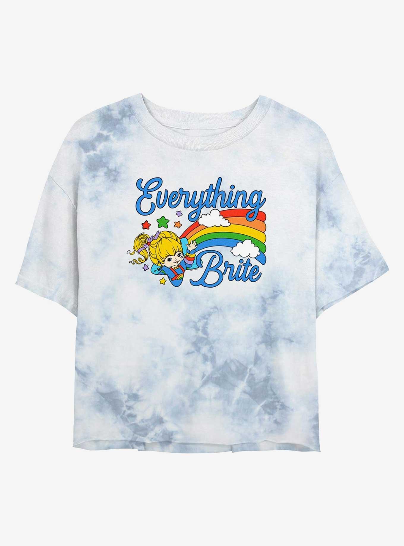 Rainbow Brite Everything Brite Girls Tie-Dye Crop T-Shirt