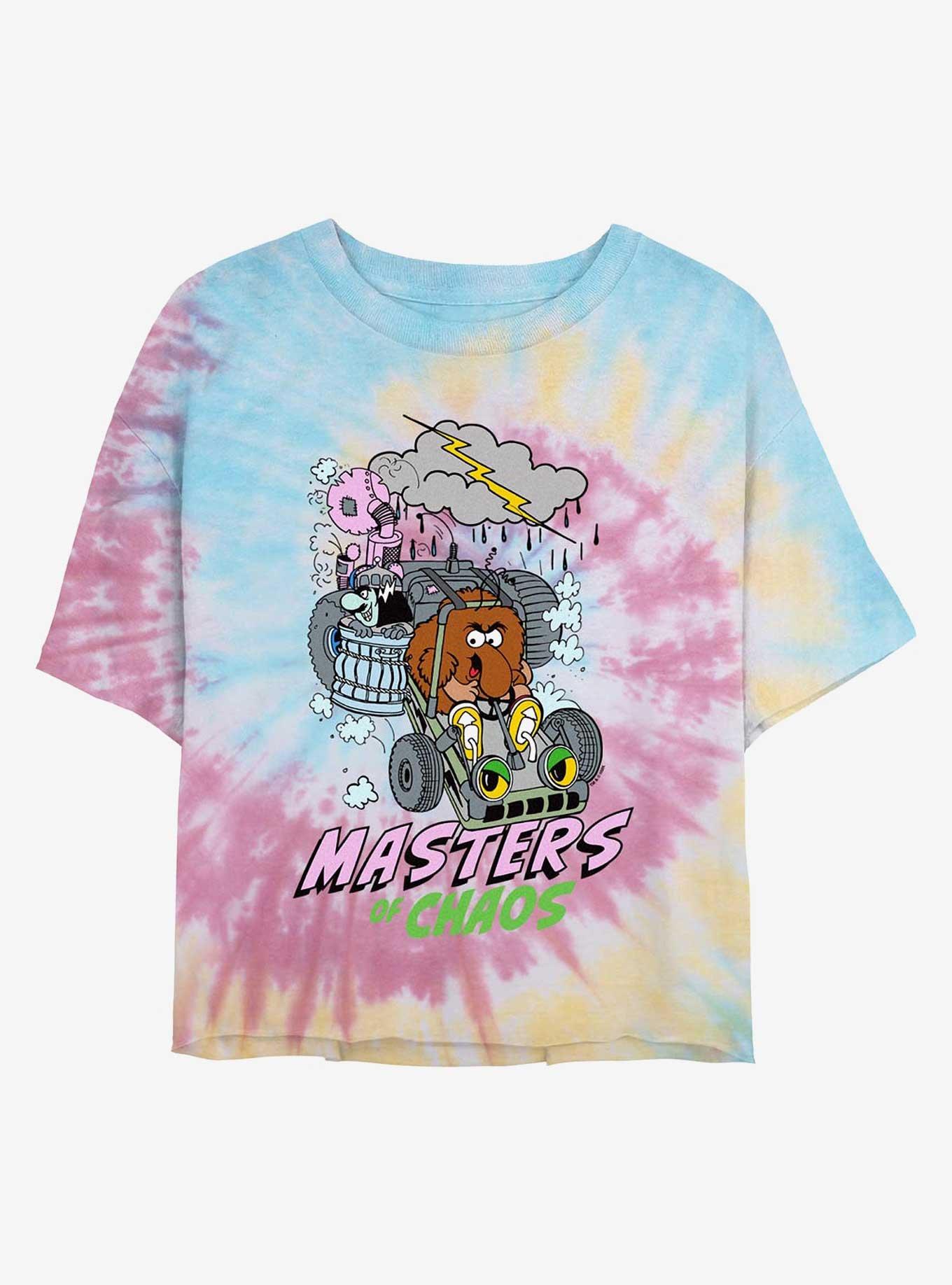 Rainbow Brite Masters Of Chaos Girls Tie-Dye Crop T-Shirt, BLUPNKLY, hi-res