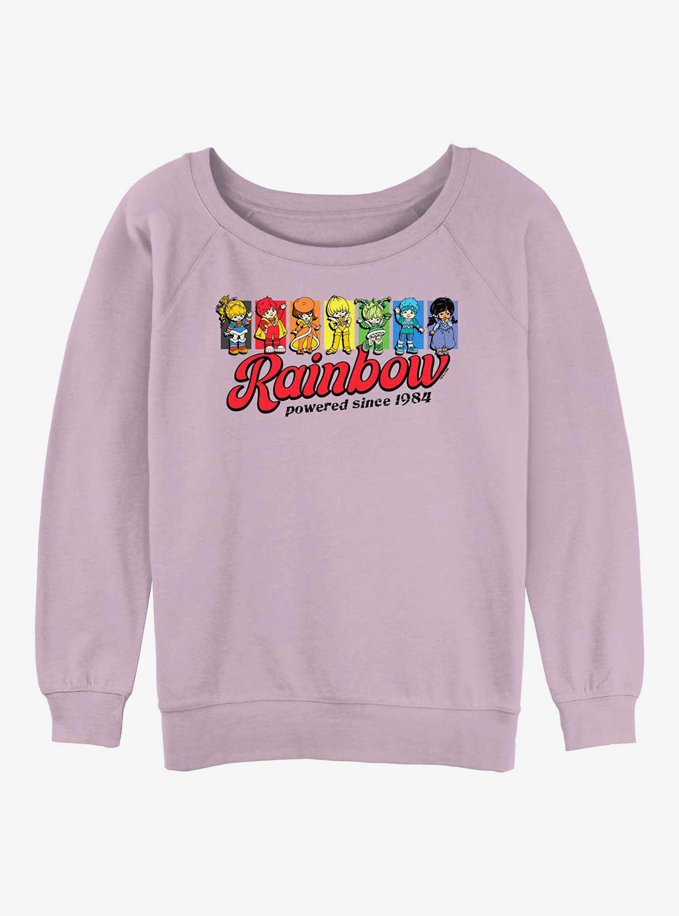Rainbow Brite Rainbow Power Girls Slouchy Sweatshirt, LAVENDER, hi-res