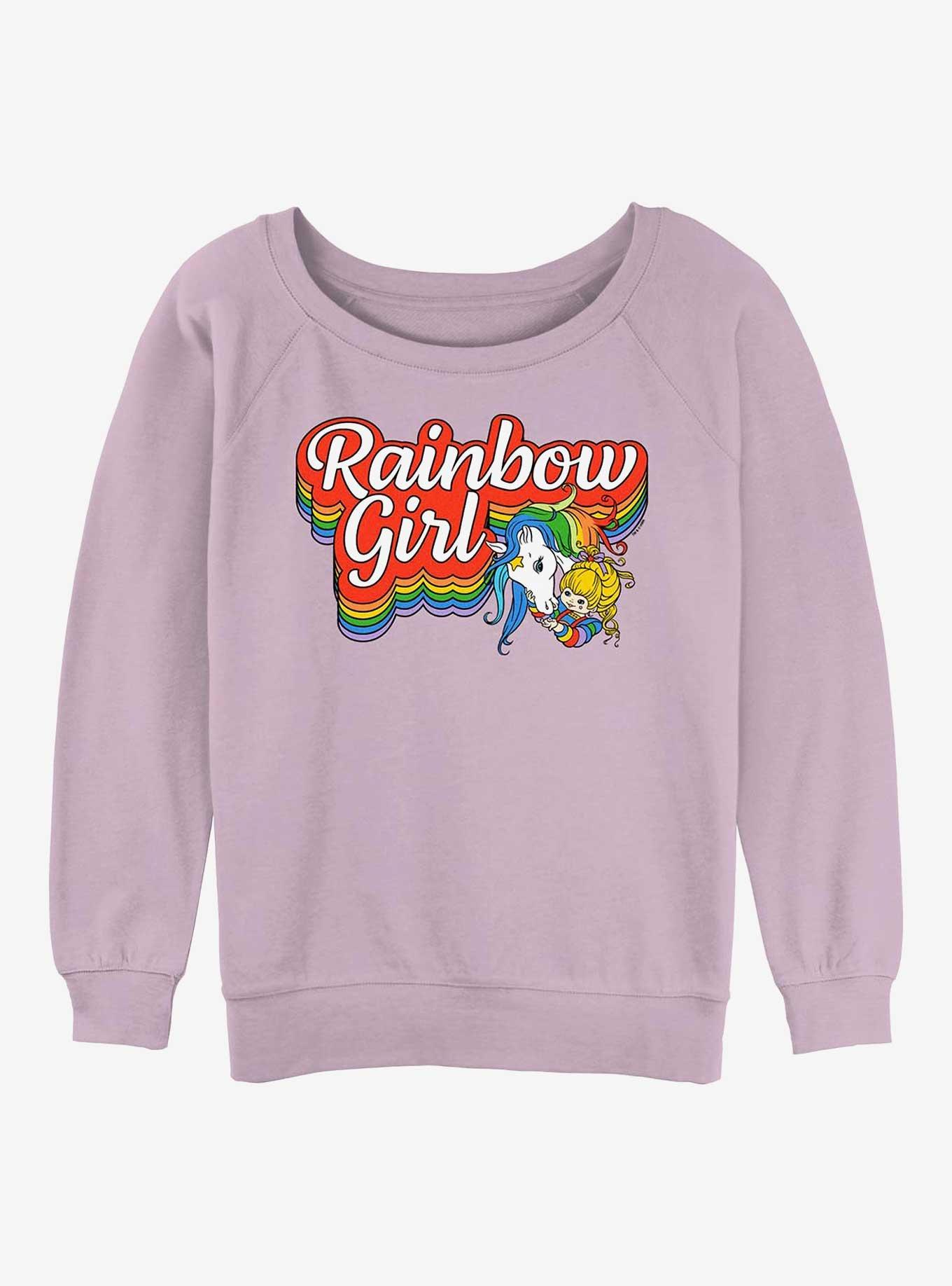 Rainbow Brite Rainbow Girl Girls Slouchy Sweatshirt, LAVENDER, hi-res