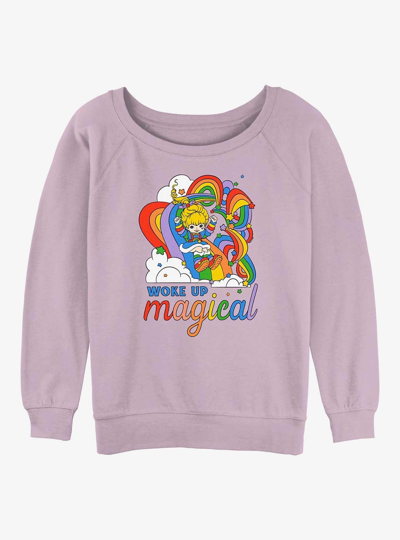 Rainbow Brite Woke Up Magical Girls Slouchy Sweatshirt, LAVENDER, hi-res