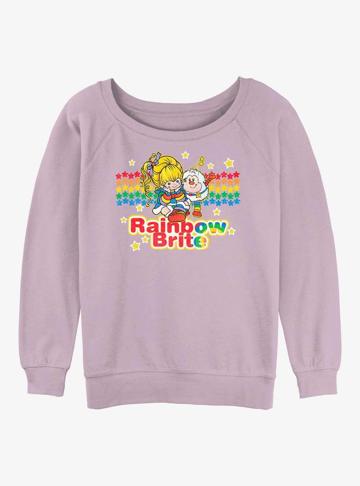 Rainbow Brite Vintage Pals Girls Slouchy Sweatshirt, LAVENDER, hi-res