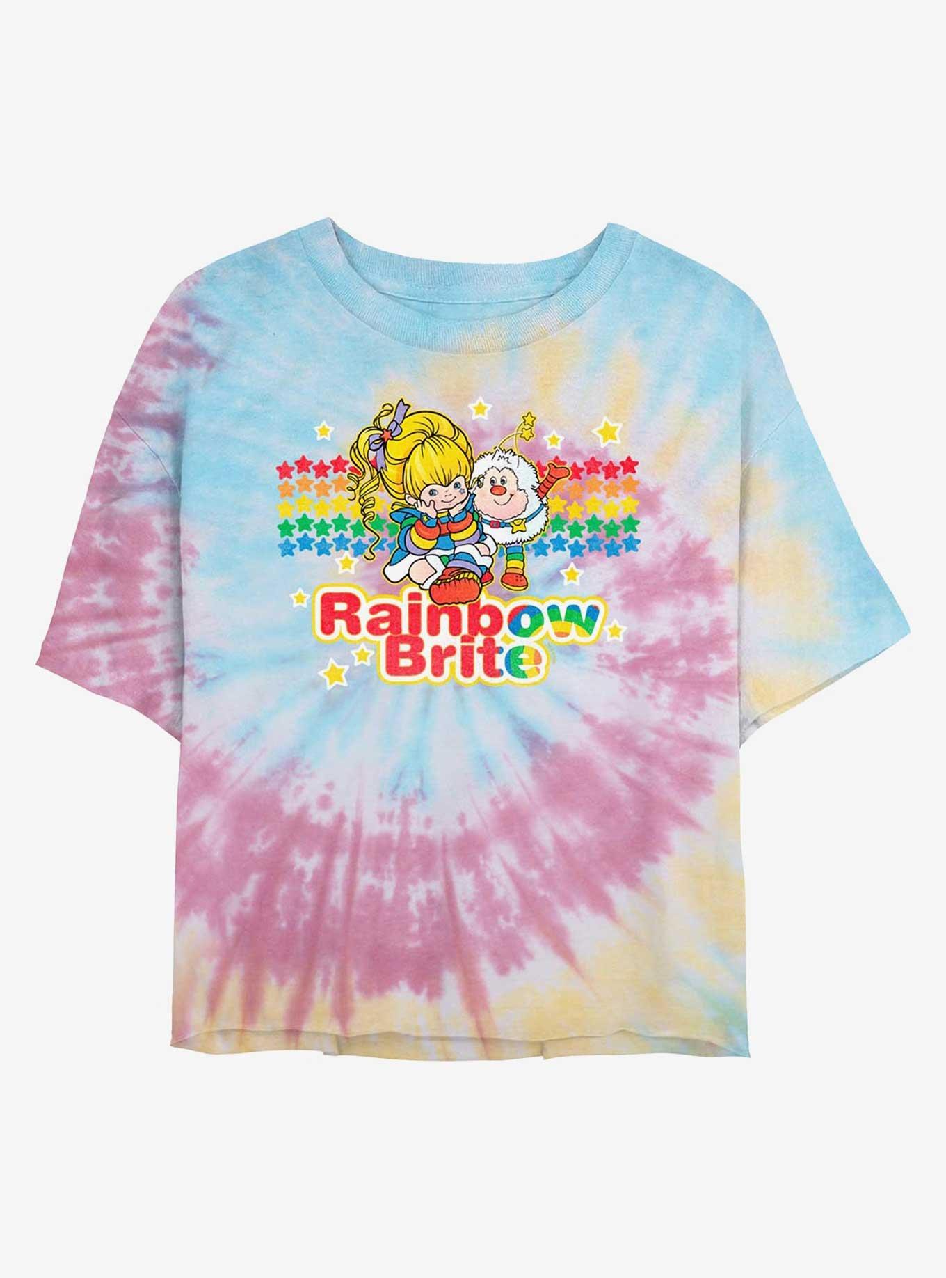Rainbow Brite Vintage Pals Girls Tie-Dye Crop T-Shirt, BLUPNKLY, hi-res