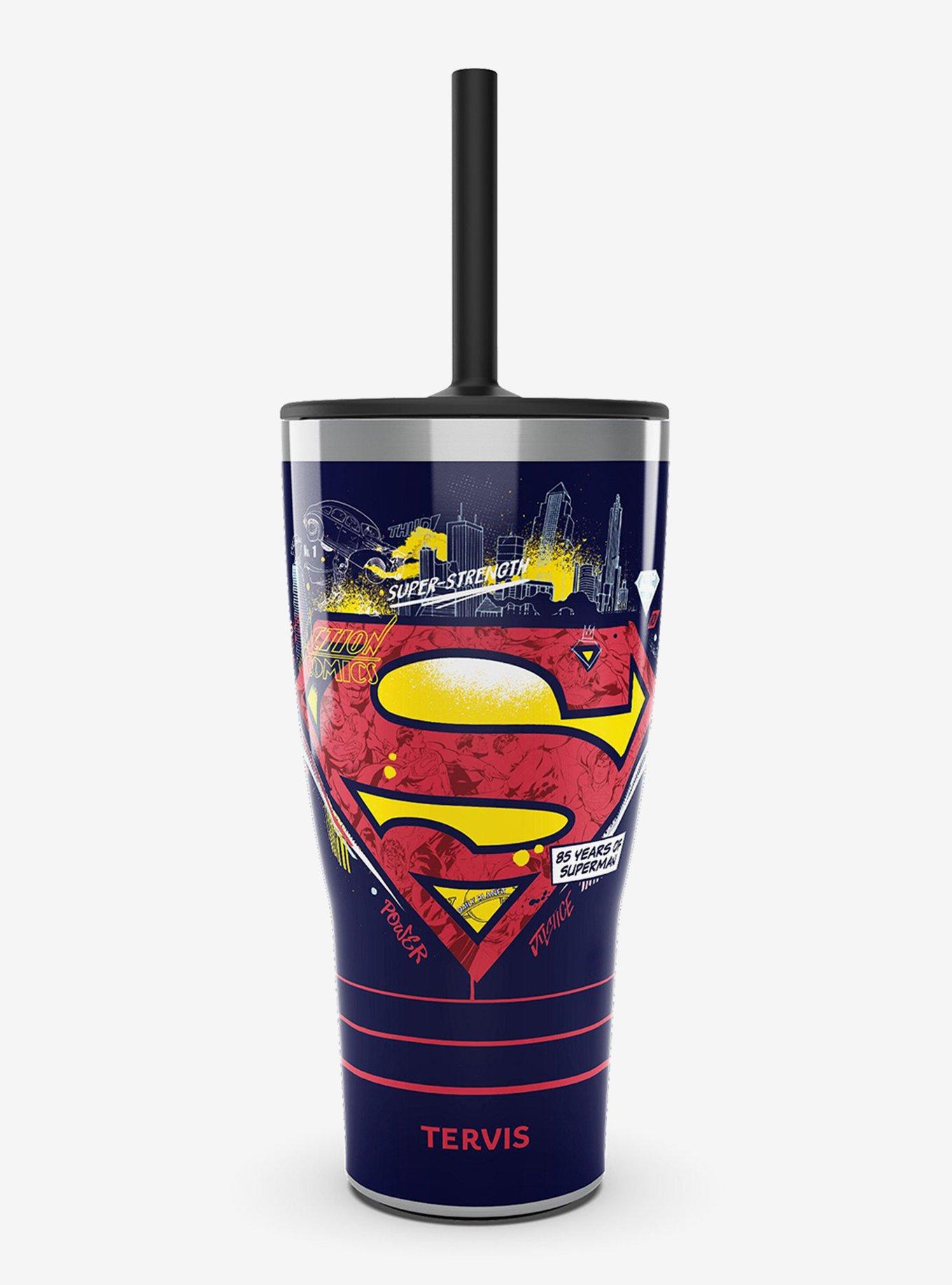 DC Comics Superman Strength Power N Justice Triple Insulated Tumbler Travel Cup, , hi-res