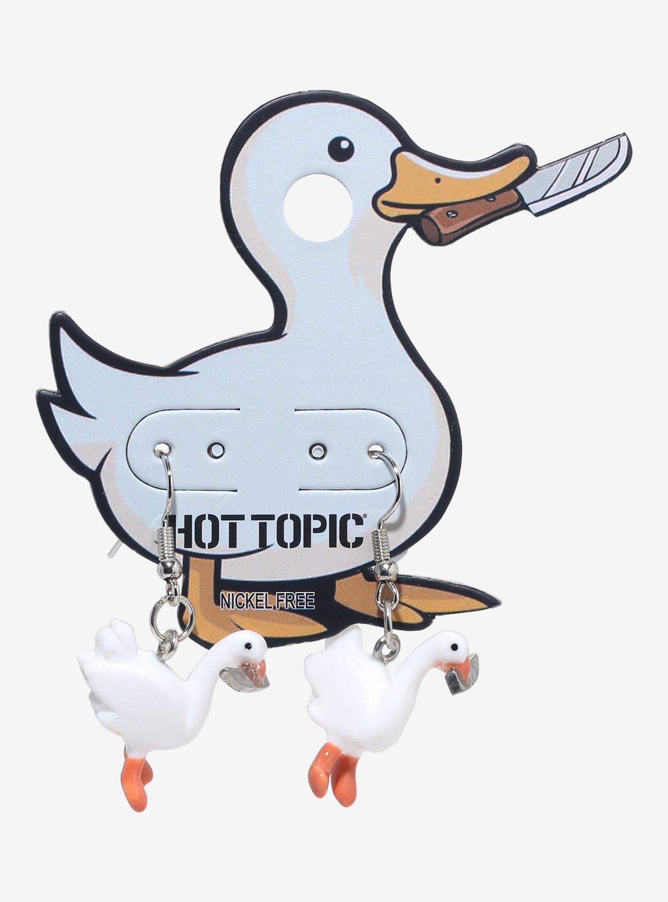 Goose With Knife Figural Earrings, , hi-res