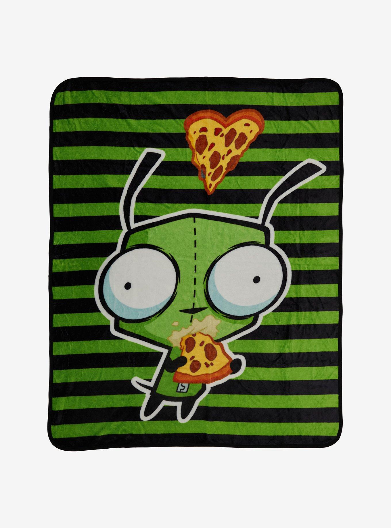 Invader Zim GIR Pizza Heart Throw Blanket, , hi-res