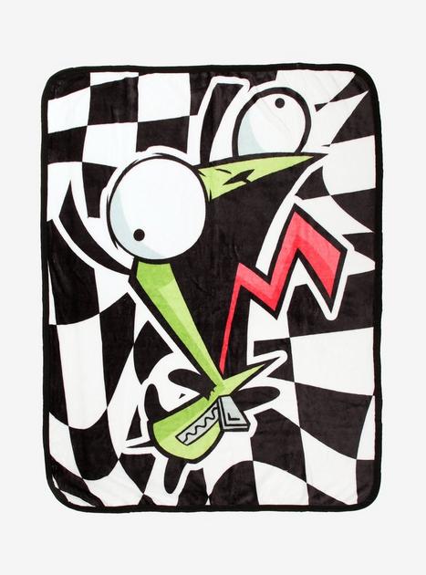 Invader Zim GIR Wavy Checker Throw Blanket | Hot Topic