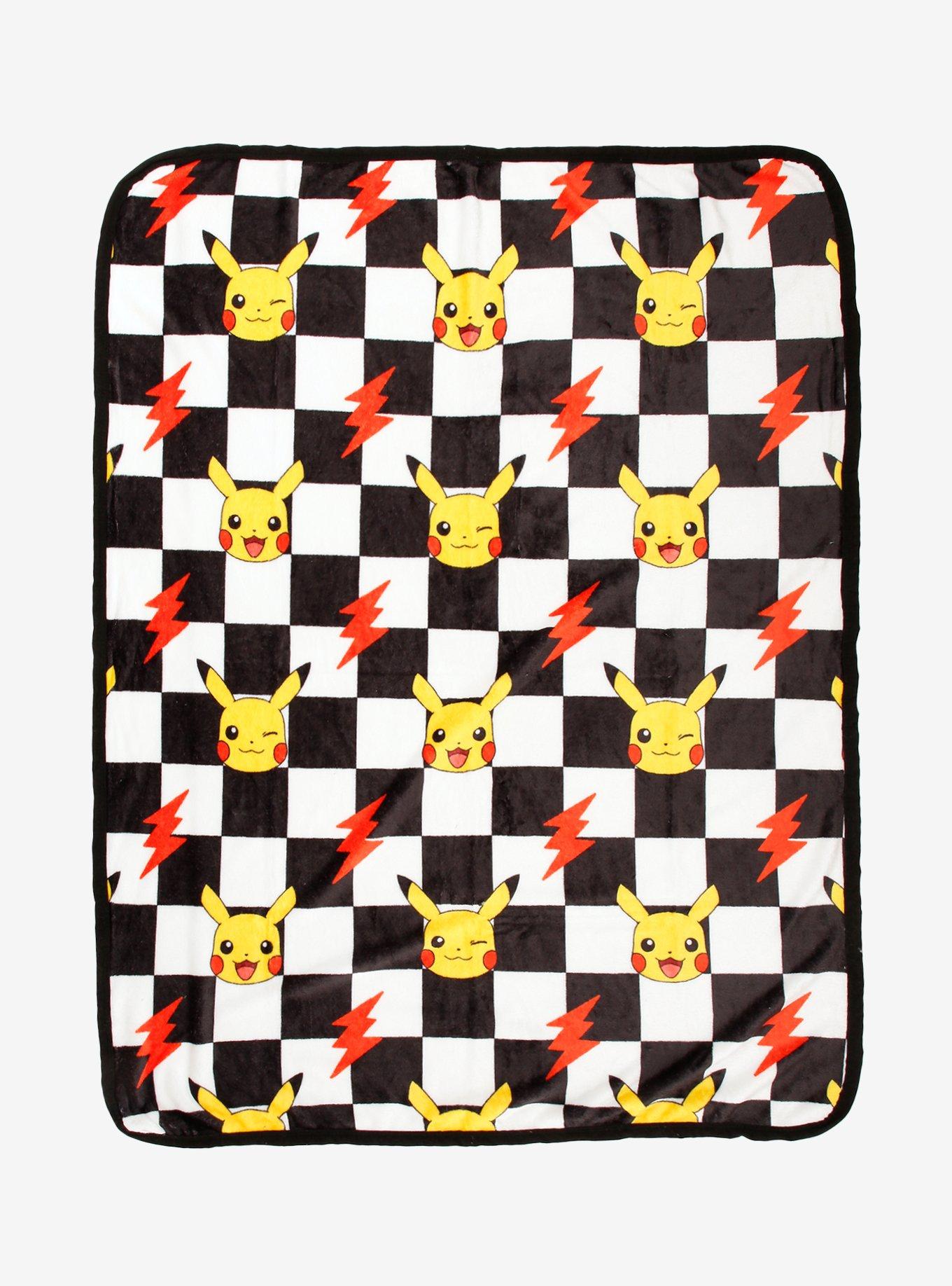 Pokémon Pikachu Lightning Checkered Throw Blanket, , hi-res
