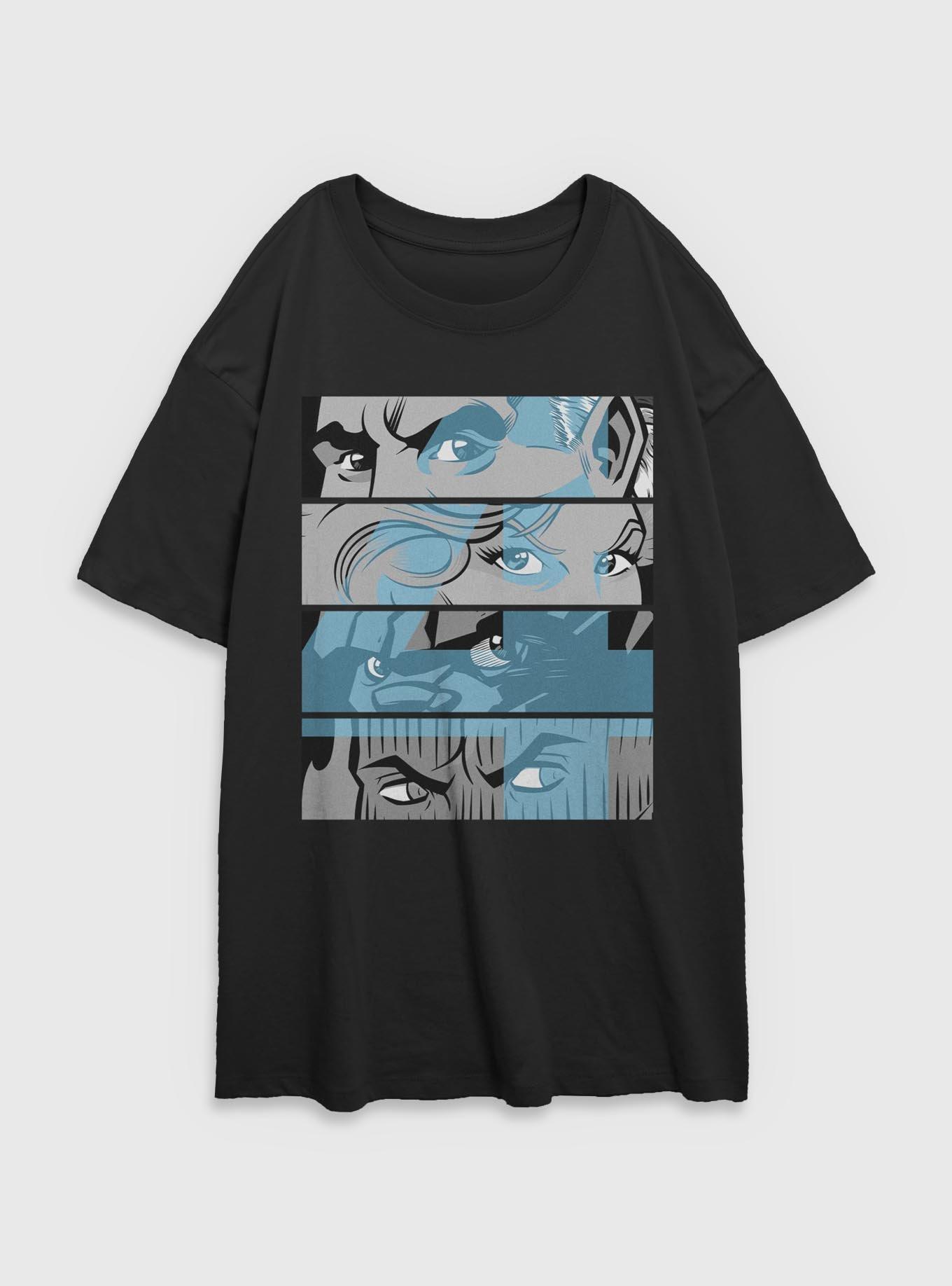 Marvel Fantastic Four Eyes Panels Womens Oversized T-Shirt, , hi-res