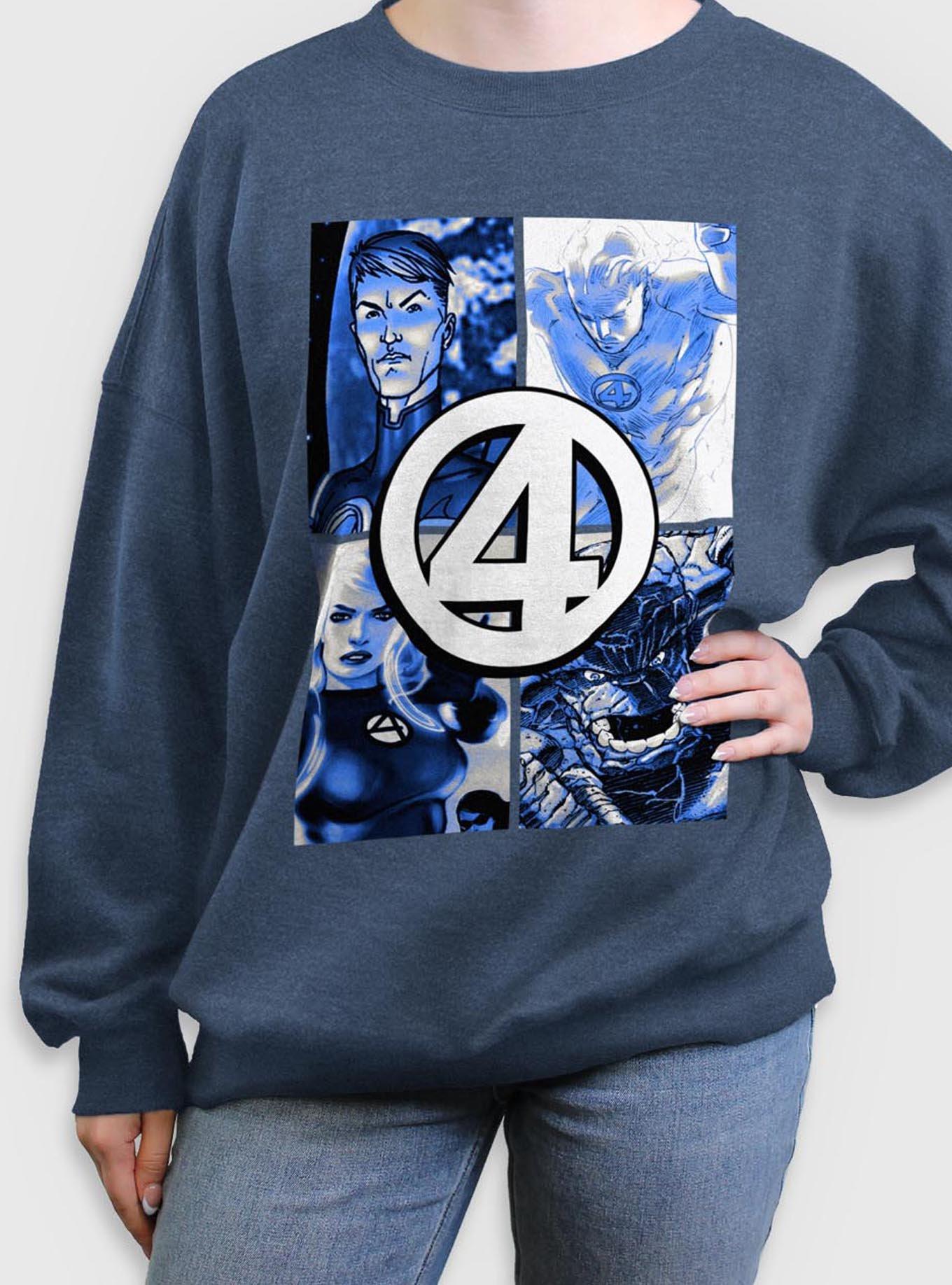 Marvel Fantastic Four Boxes Womens Oversized Sweatshirt, , hi-res