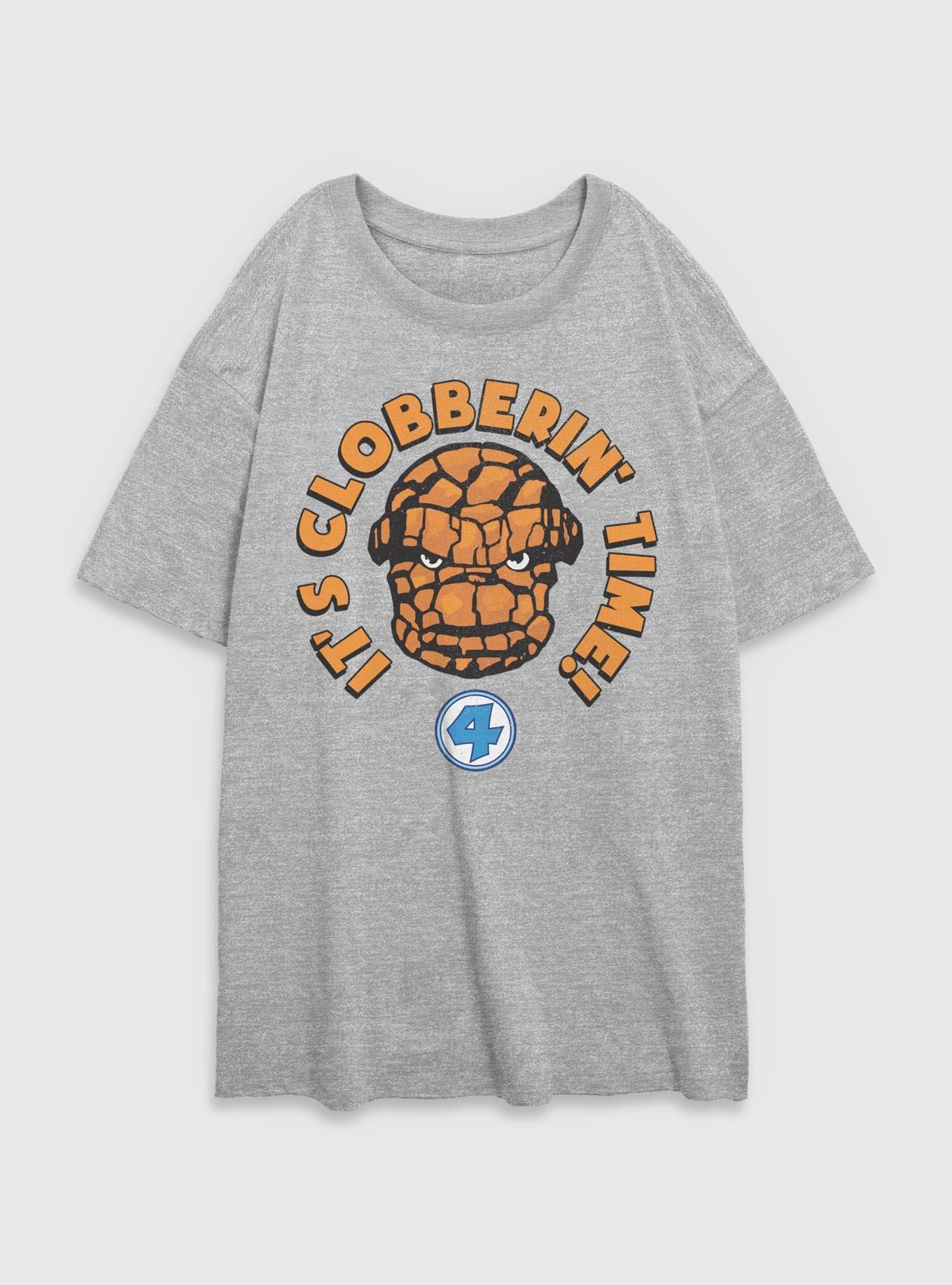 Marvel Fantastic Four The Thing Smash Womens Oversized T-Shirt, , hi-res