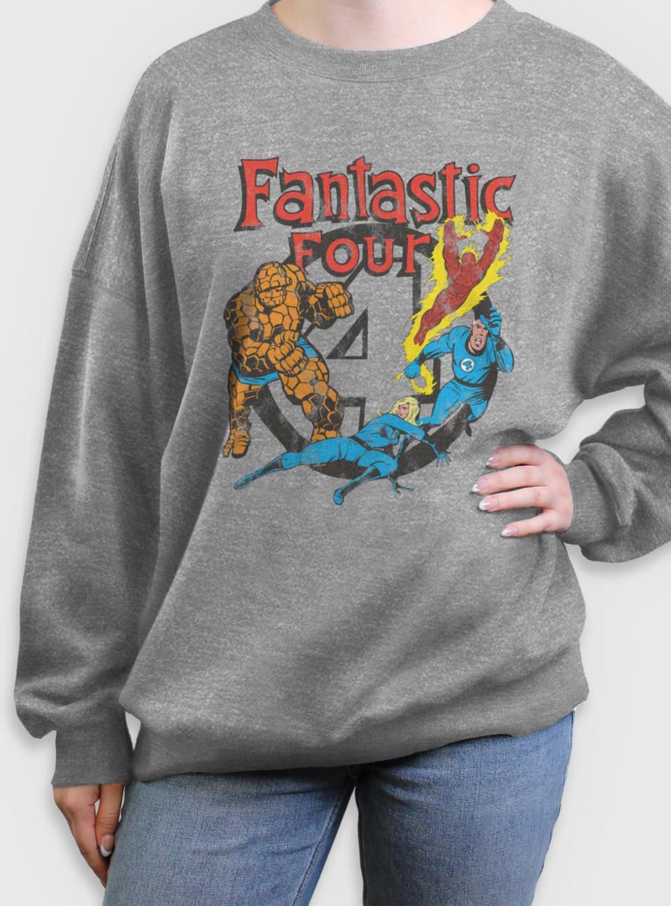 Marvel Fantastic Four Classic Squad Womens Oversized Sweatshirt, , hi-res