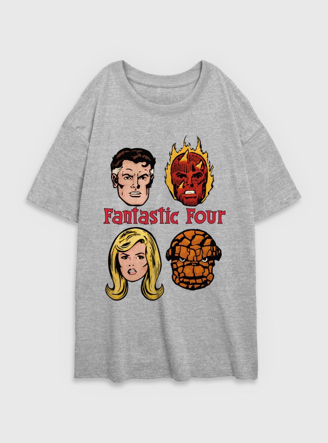 Marvel Fantastic Four Faces Womens Oversized T-Shirt, , hi-res