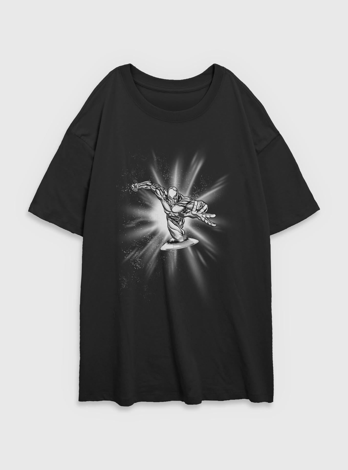 Marvel Fantastic Four Silver Surfer Action Womens Oversized T-Shirt, , hi-res