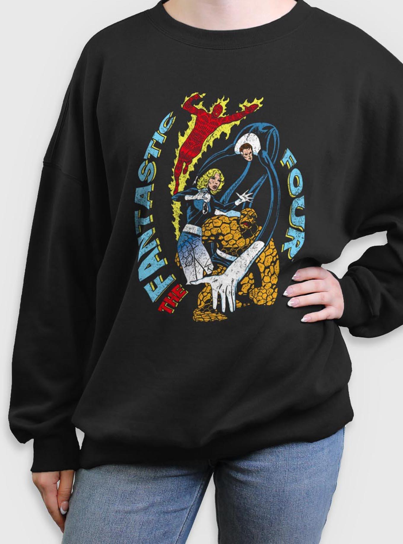 Marvel Fantastic Four Powers Womens Oversized Sweatshirt, , hi-res