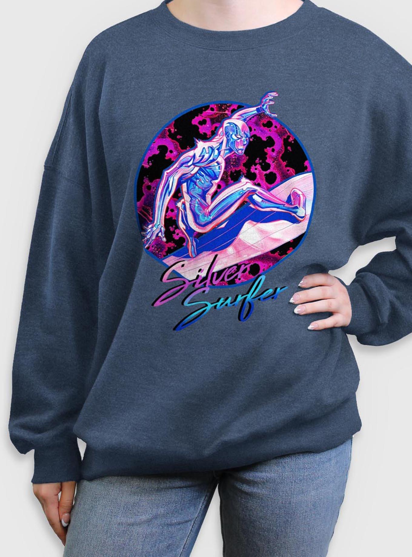 Marvel Fantastic Four Silver Surfer Classic Vibe Womens Oversized Sweatshirt, , hi-res