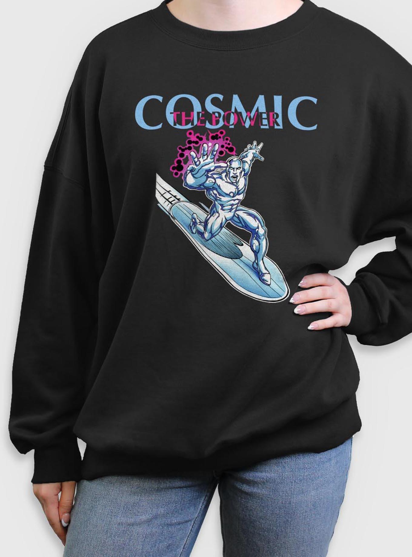 Marvel Fantastic Four The Cosmic Power Silver Surfer Womens Oversized Sweatshirt, , hi-res