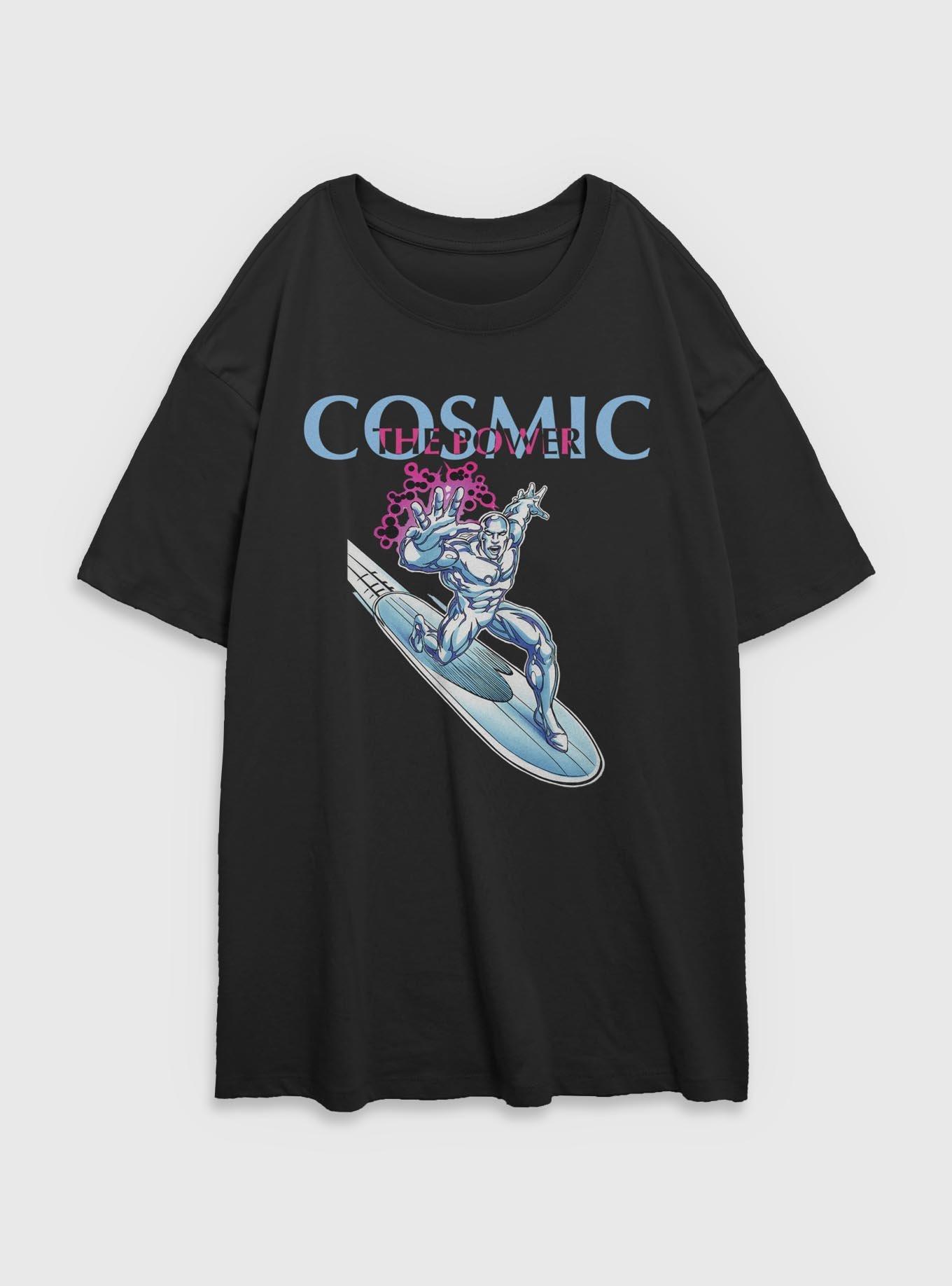Marvel Fantastic Four The Cosmic Power Silver Surfer Womens Oversized T-Shirt, , hi-res