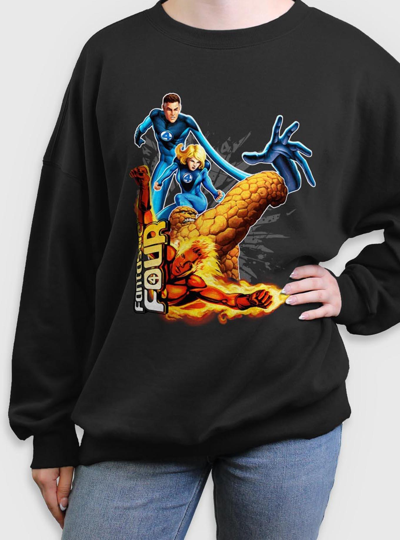 Marvel Fantastic Four Power Pack Womens Oversized Sweatshirt, , hi-res