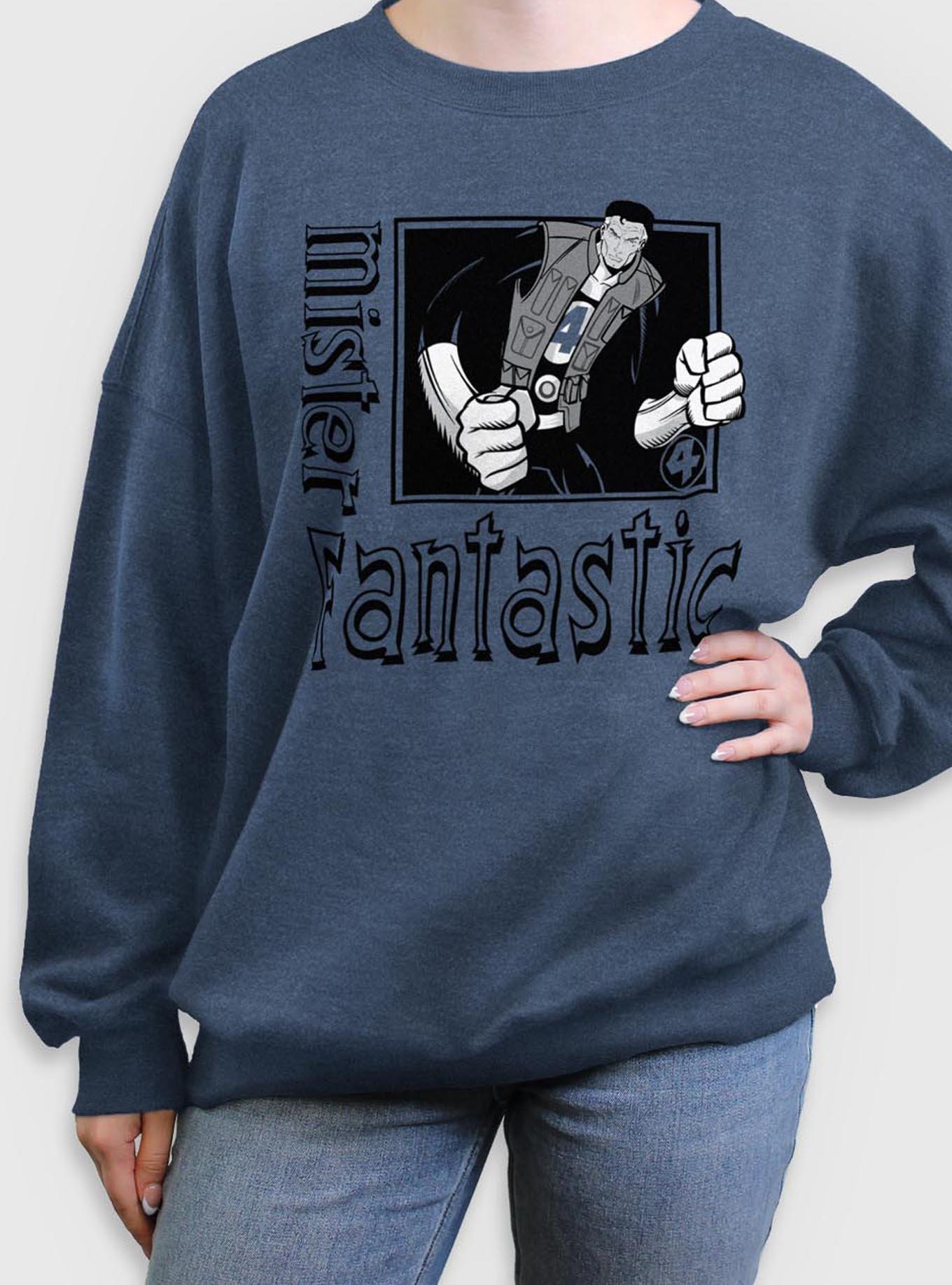 Marvel Fantastic Four Mr. Fantastic Pose Womens Oversized Sweatshirt, , hi-res