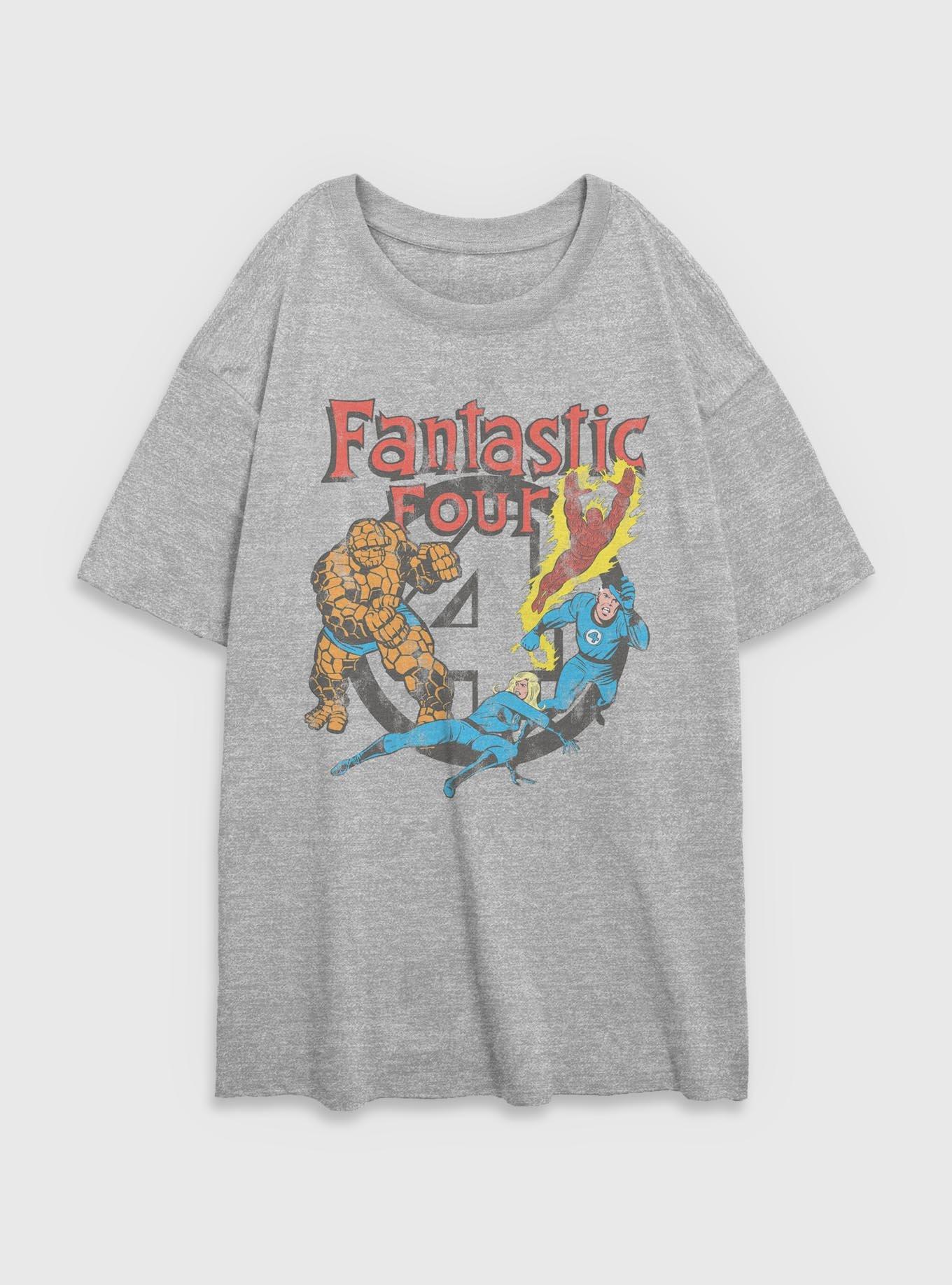 Marvel Fantastic Four Classic Squad Womens Oversized T-Shirt, ATH HTR, hi-res