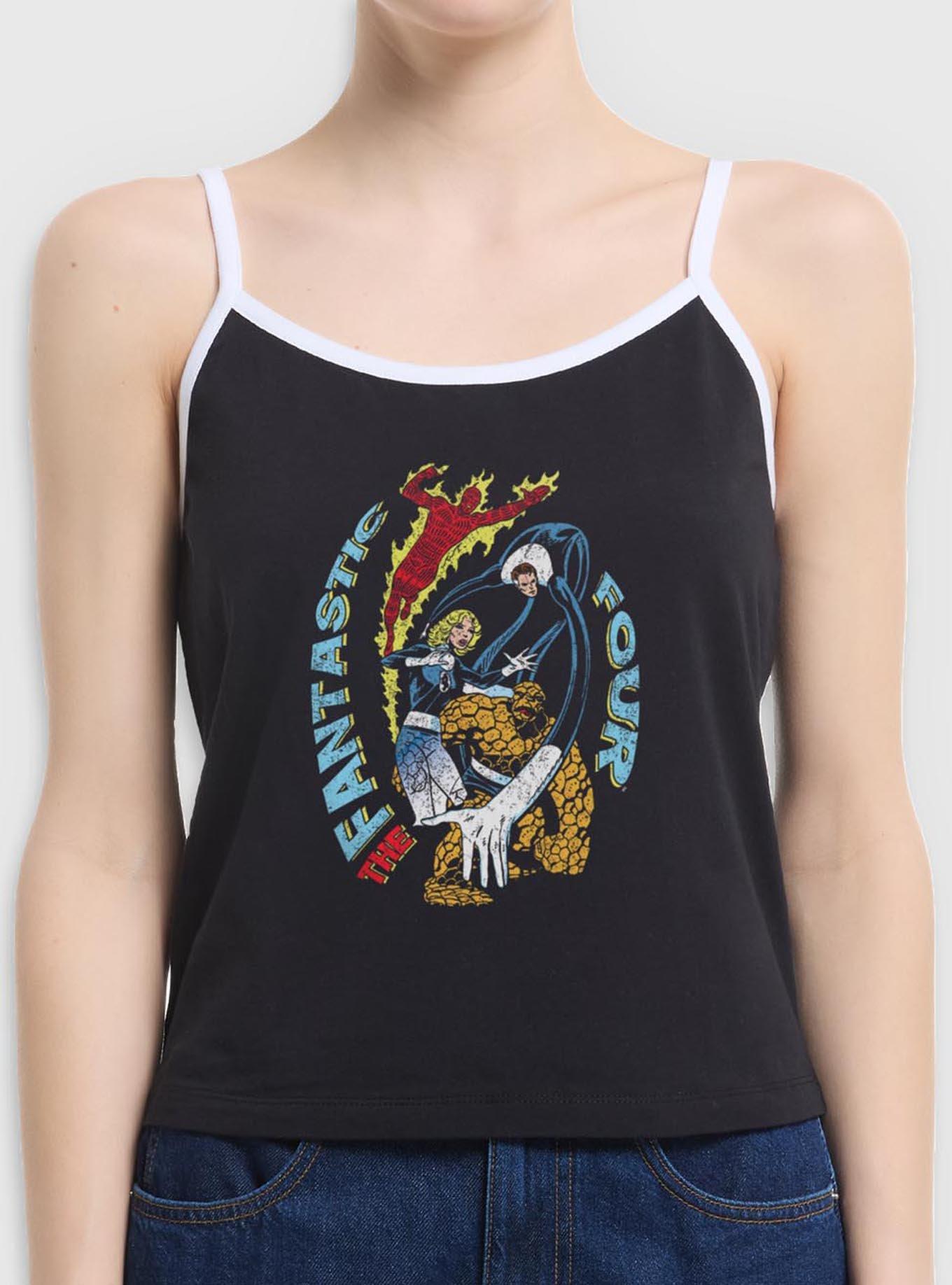 Marvel Fantastic Four Powers Womens Cami Tank Top, BLACK, hi-res