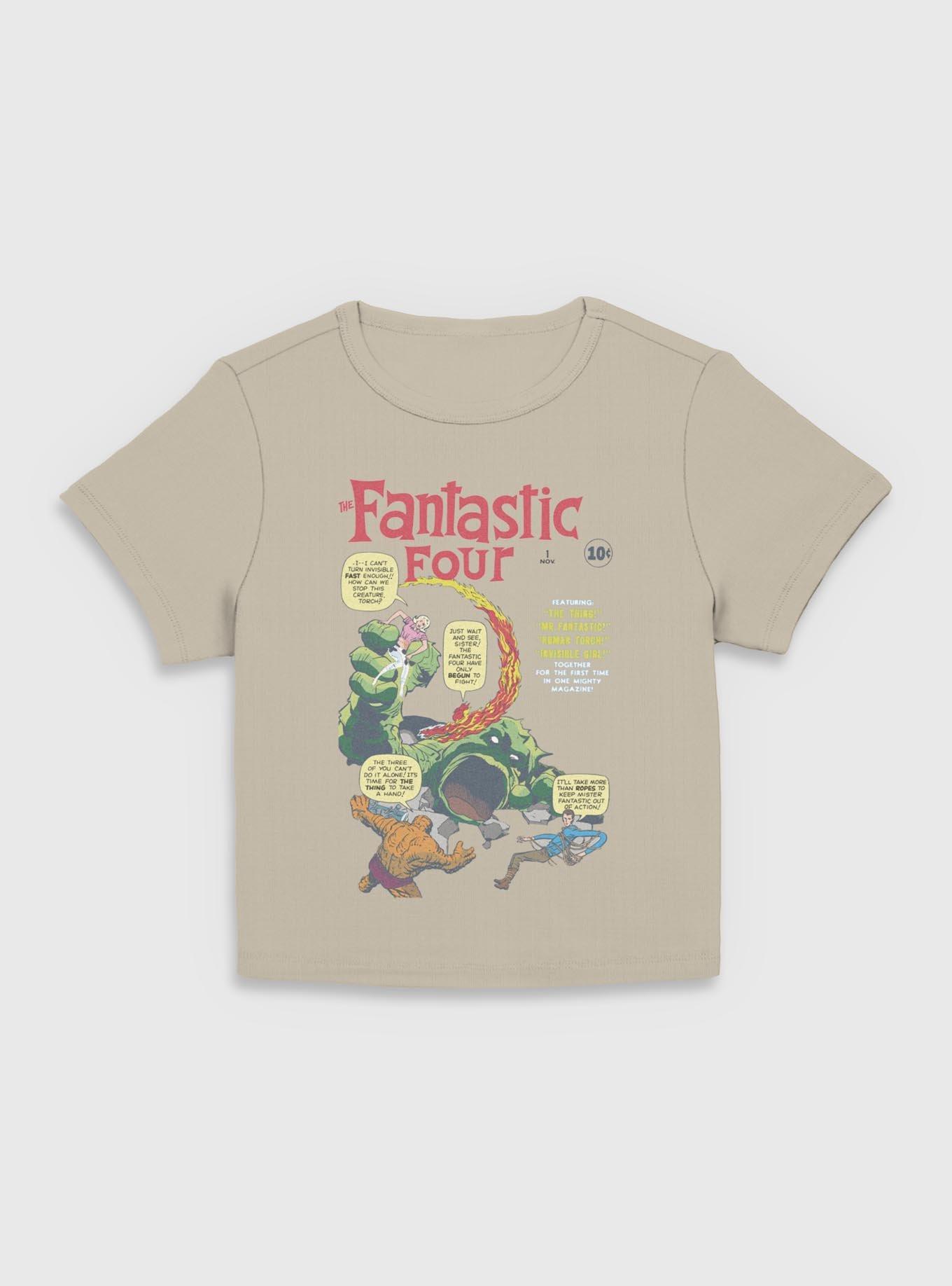 Marvel Fantastic Four Comic Vs Giganto Womens Baby T-Shirt, PLAZTAUPE, hi-res