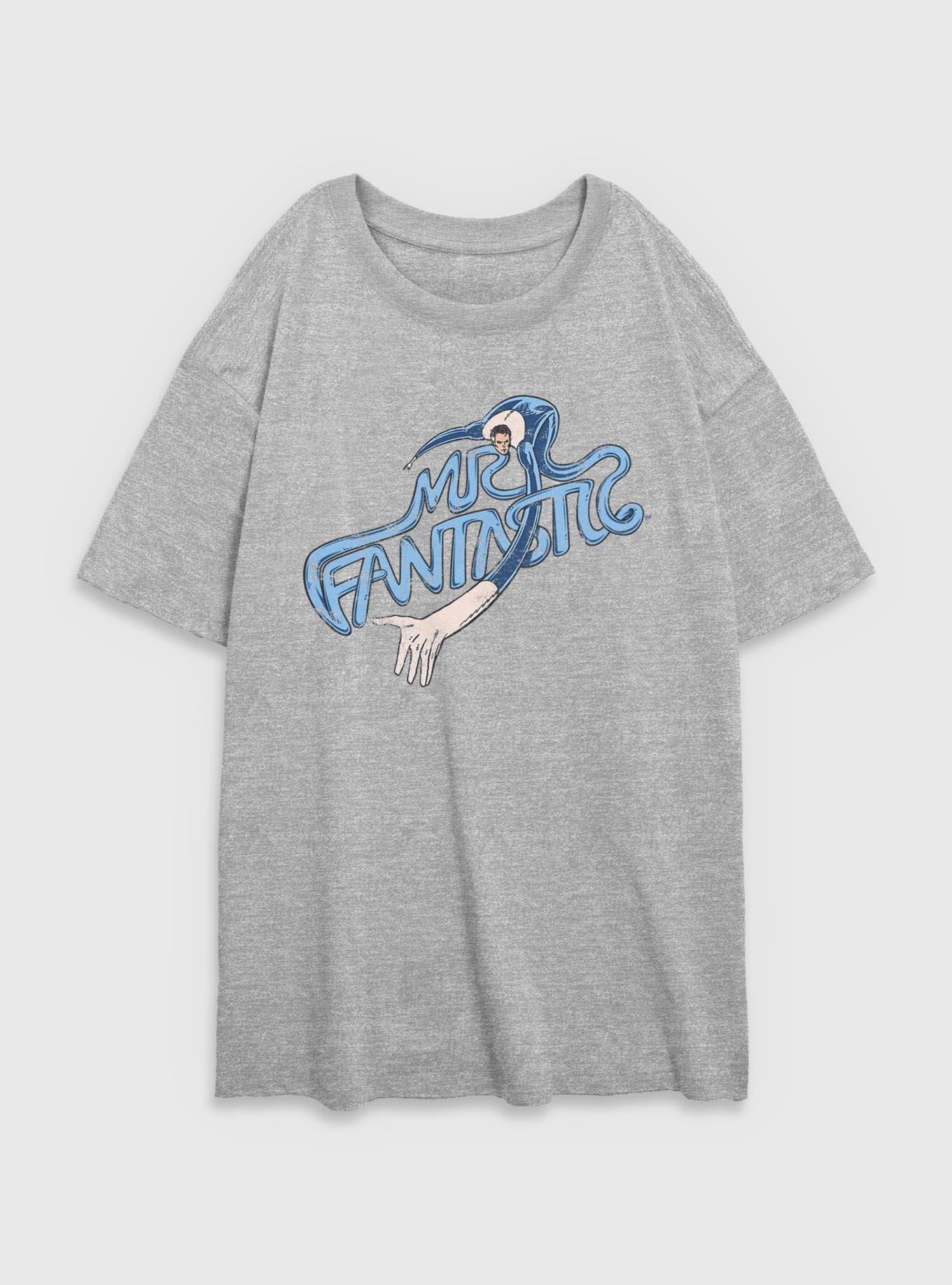 Marvel Fantastic Four Stretch Mr. Fantastic Womens Oversized T-Shirt, ATH HTR, hi-res