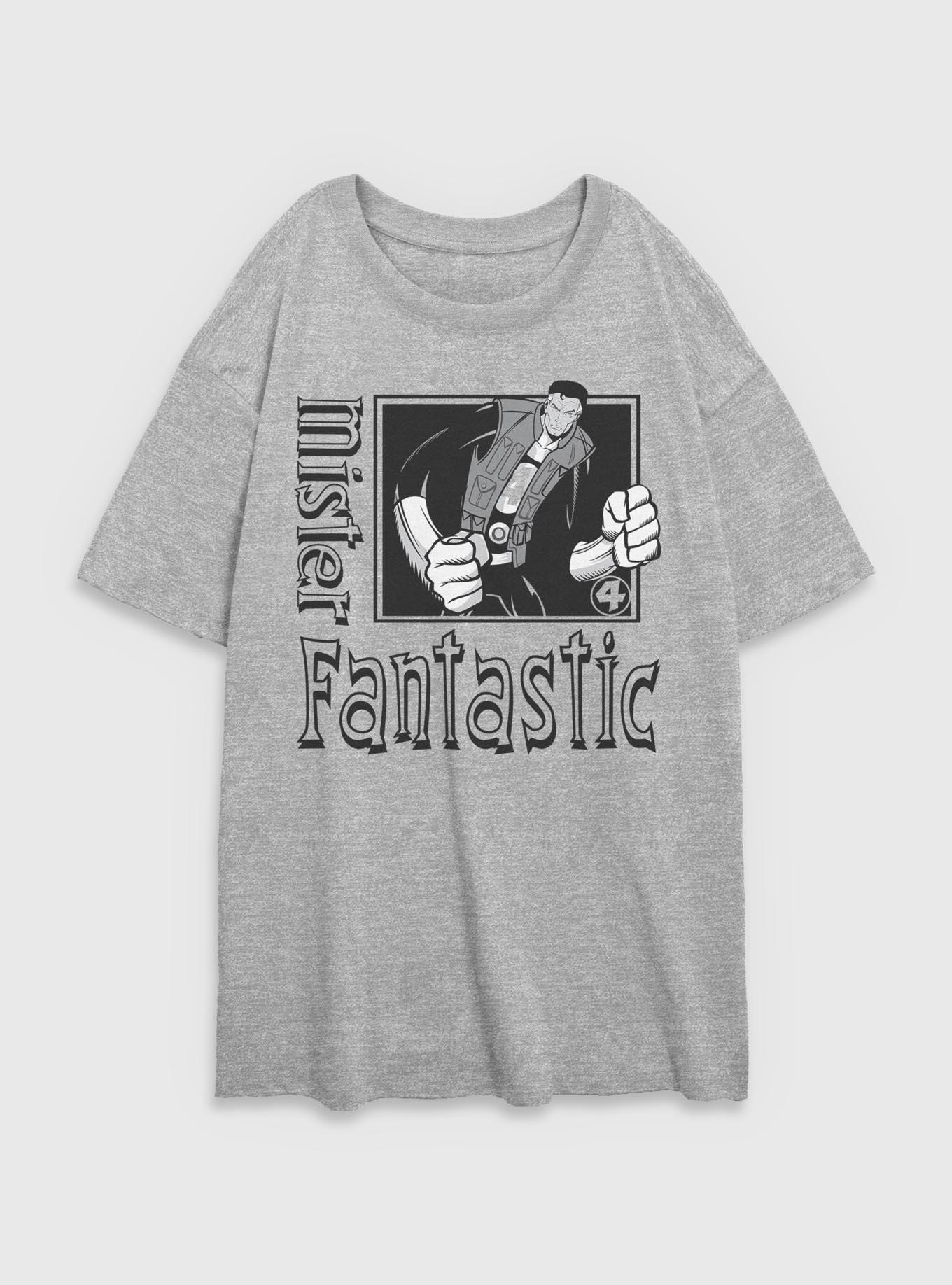 Marvel Fantastic Four Mr. Fantastic Pose Womens Oversized T-Shirt, ATH HTR, hi-res