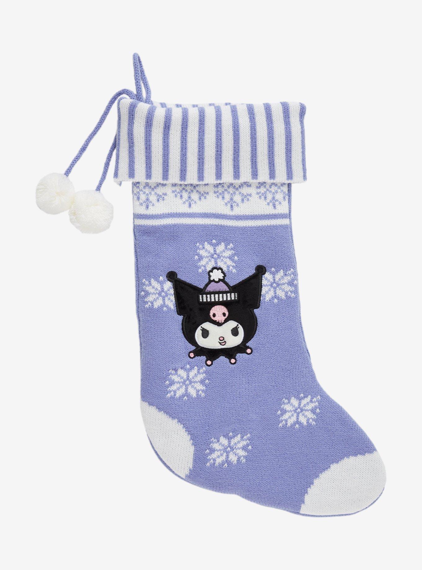 Kuromi Snowflake Stripe Stocking, , hi-res