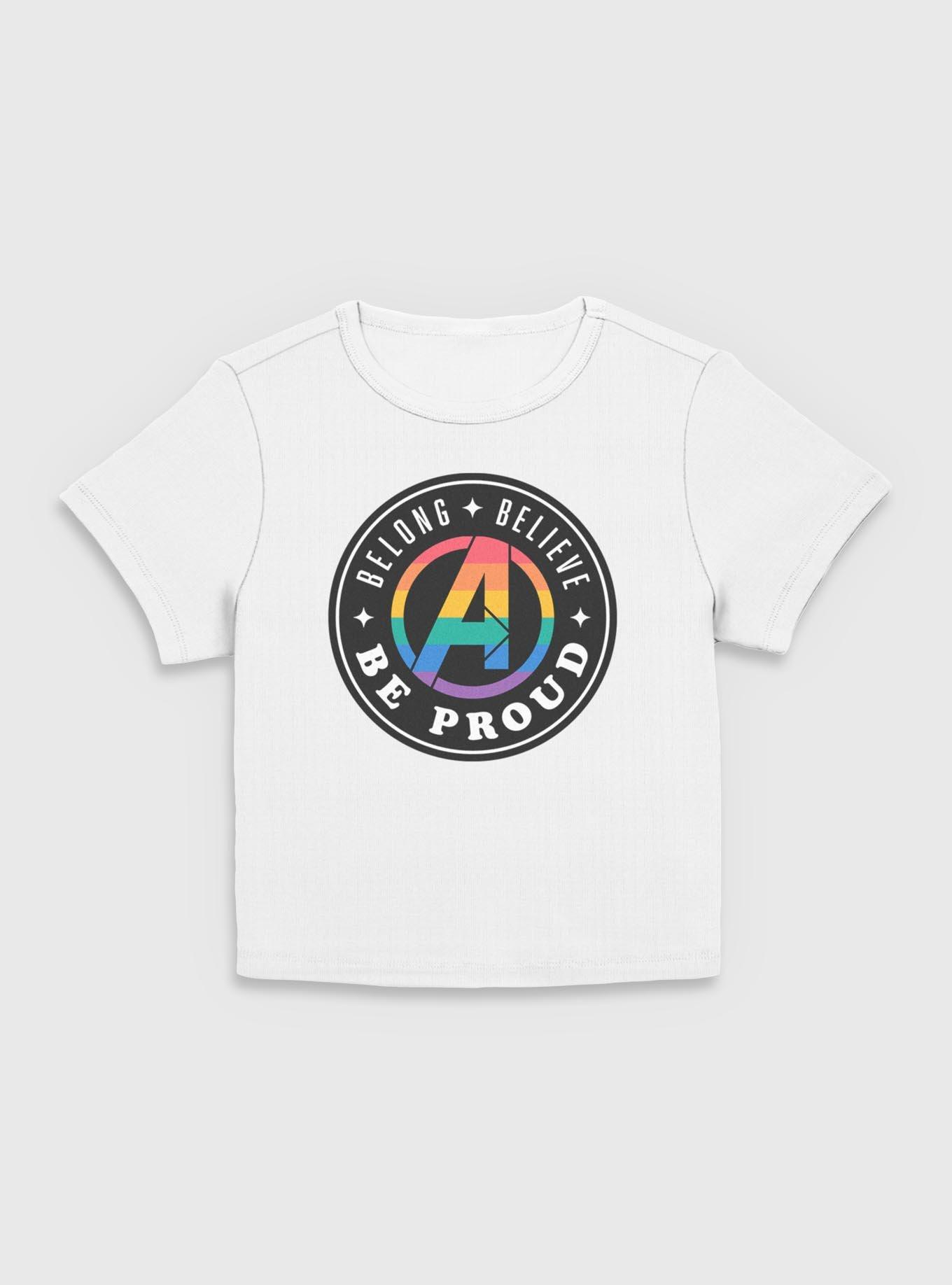 Marvel Belong Believe Be Proud  Women Baby T-Shirt, EGRET, hi-res