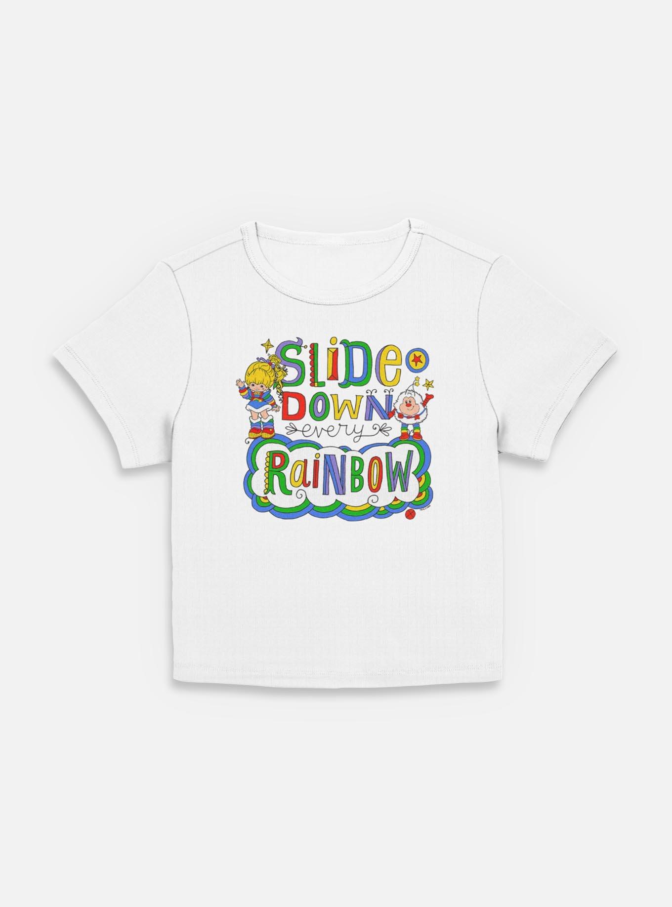 Rainbow Brite Down Every Rainbow Women Baby T-Shirt, EGRET, hi-res