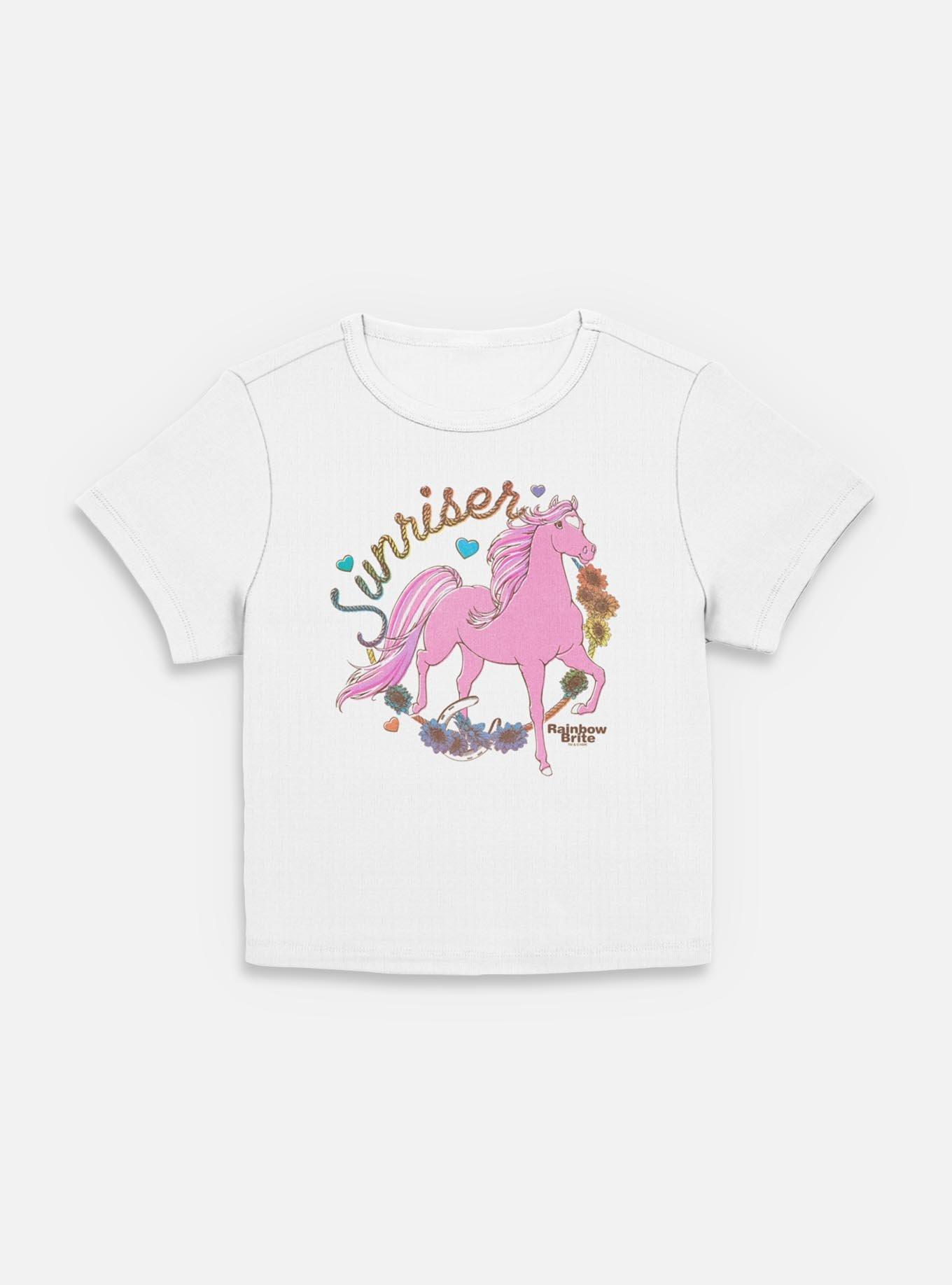 Rainbow Brite Country Pink Sunriser Women Baby T-Shirt, EGRET, hi-res