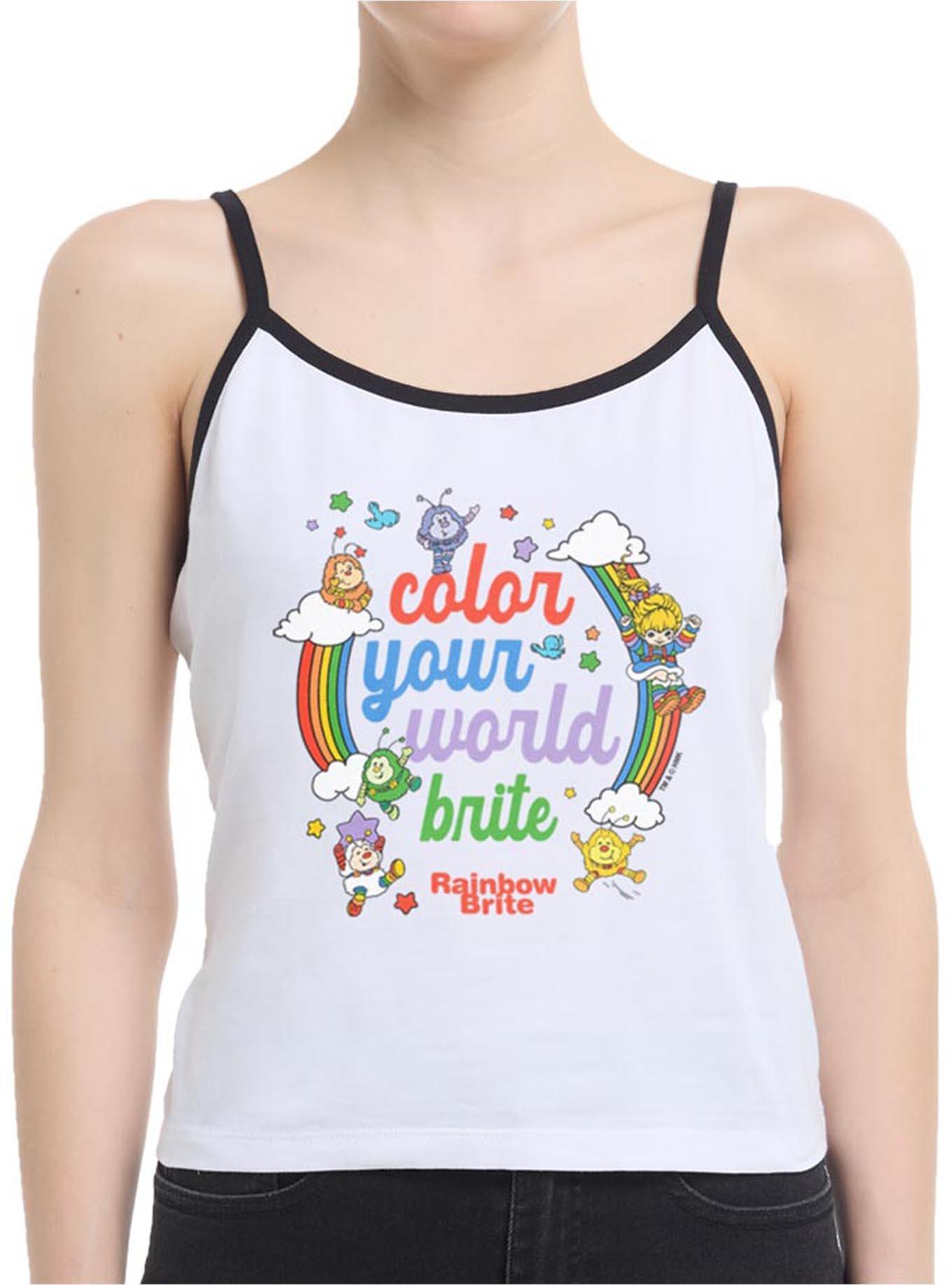 Rainbow Brite Color Your World Brite Womens Cami, WHITE, hi-res