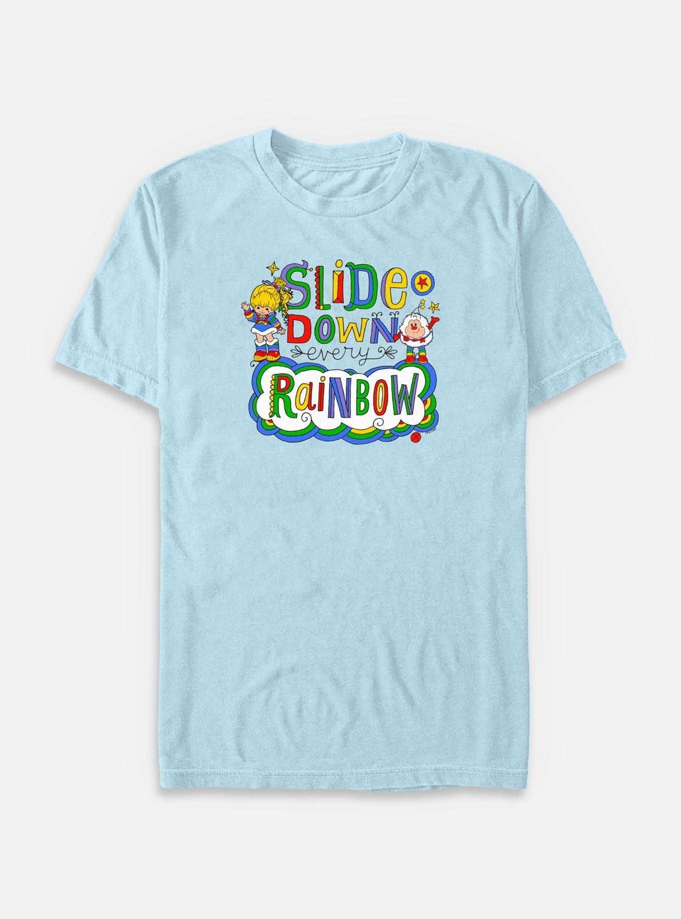 Rainbow Brite Down Every Rainbow Garment Dye T-Shirt, CHAMBRAY, hi-res