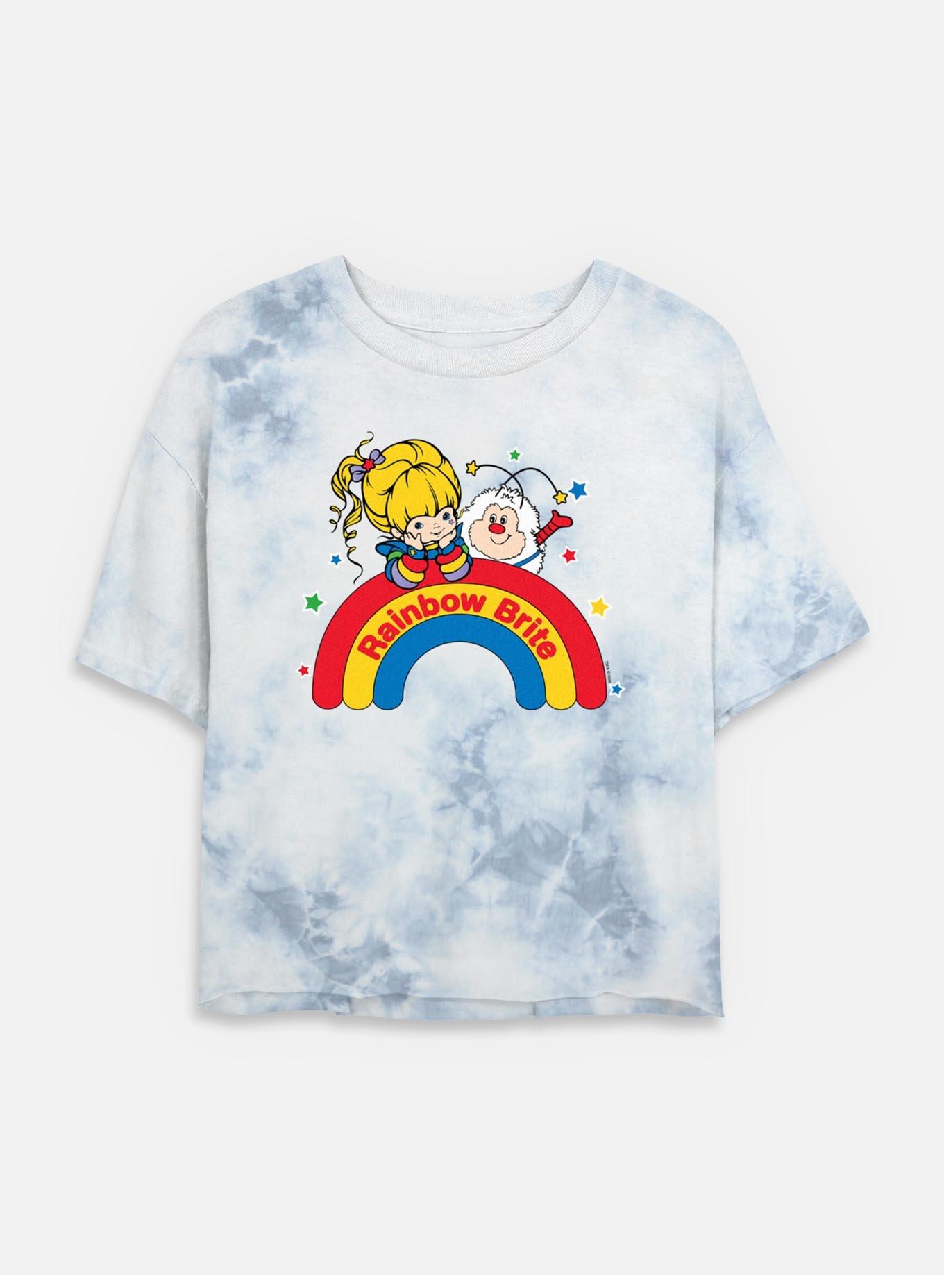 Rainbow Brite Wishing On A Rainbow Tie Dye Crop Womens T-Shirt, , hi-res