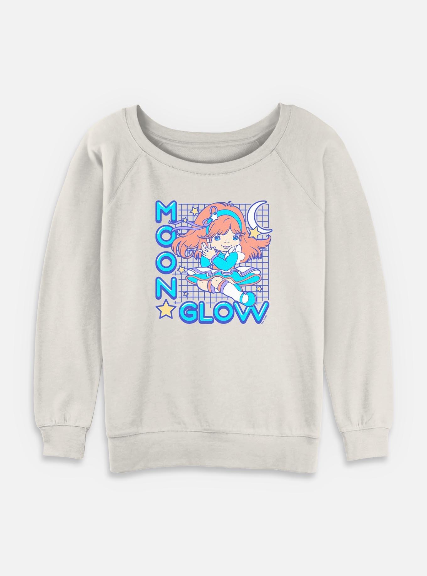 Rainbow Brite Kawaii Moon Glow Womens Slouchy Sweatshirt, EGRET, hi-res