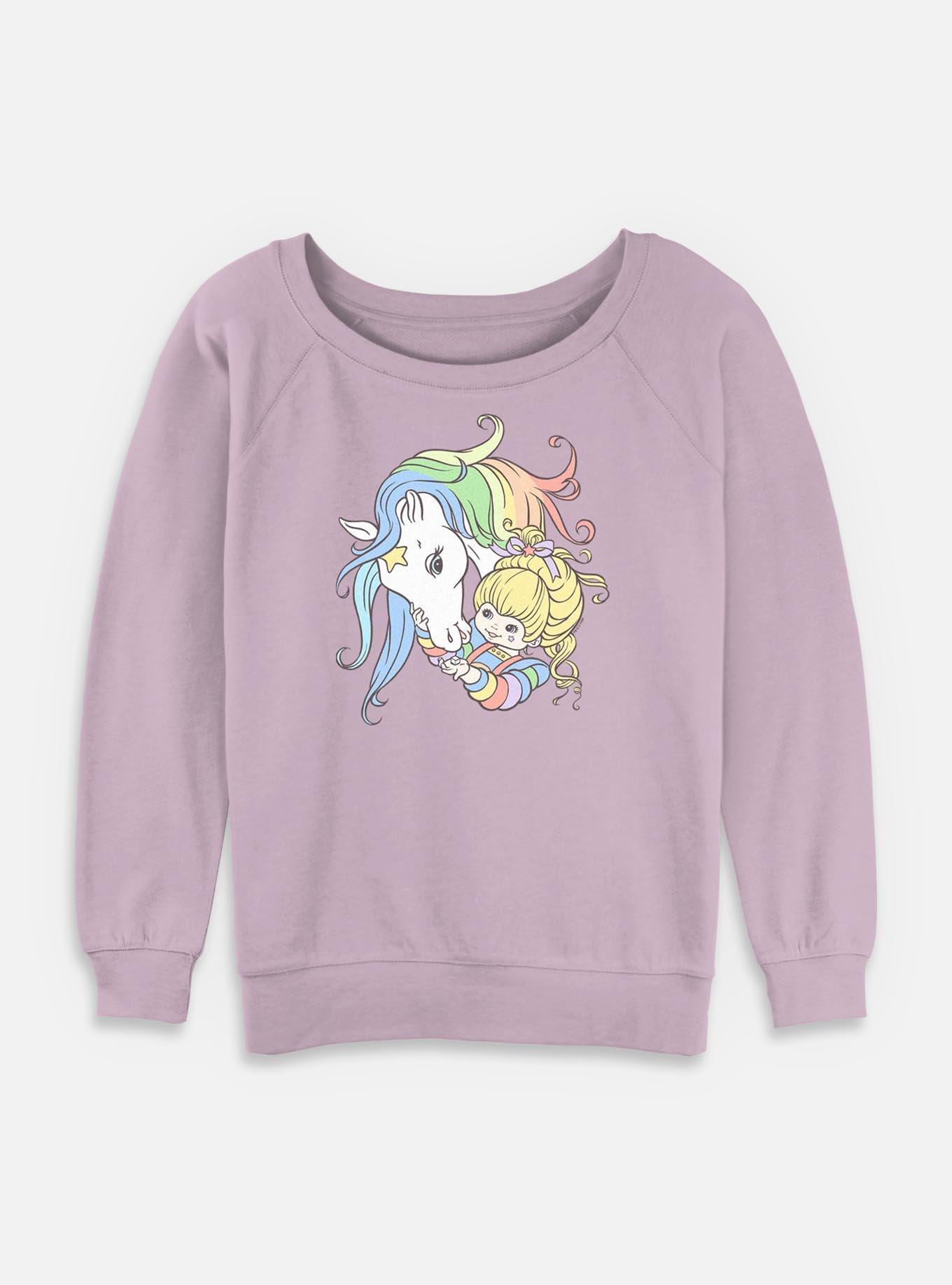 Rainbow Brite Starlight Friends Womens Slouchy Sweatshirt, LAVENDER, hi-res view 1