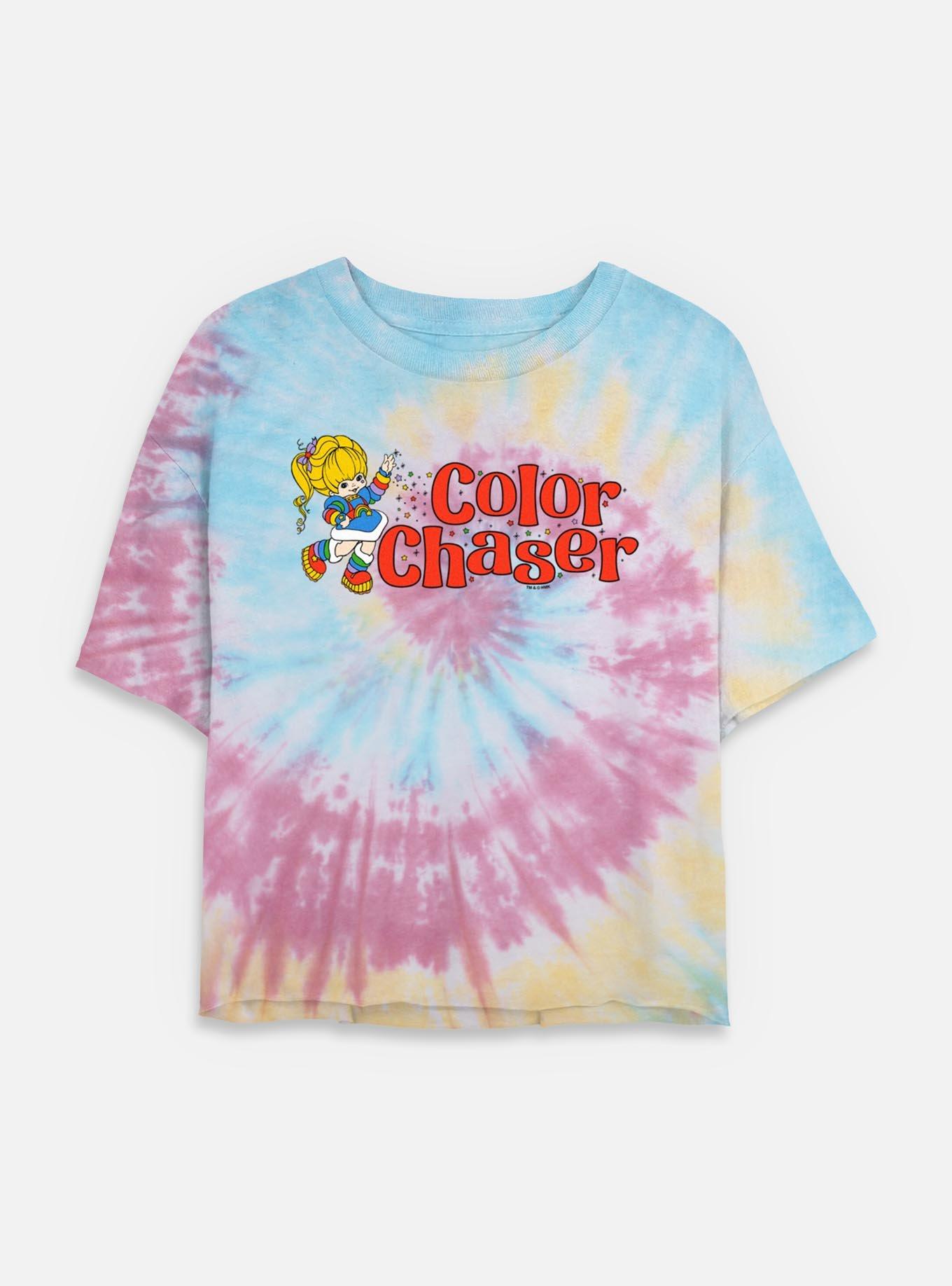 Rainbow Brite Color Chaser Tie Dye Crop Womens  T-Shirt, BLUPNKLY, hi-res